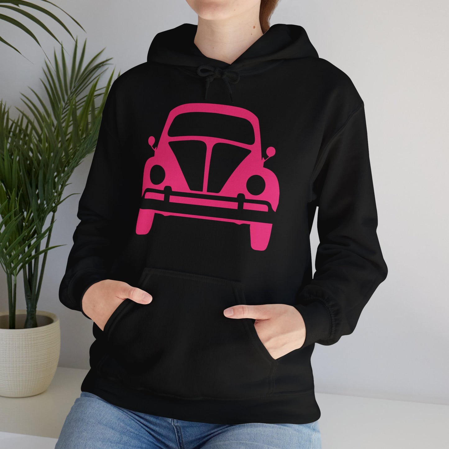 Pink Beetle Car Hoodie - Women's Hoodie