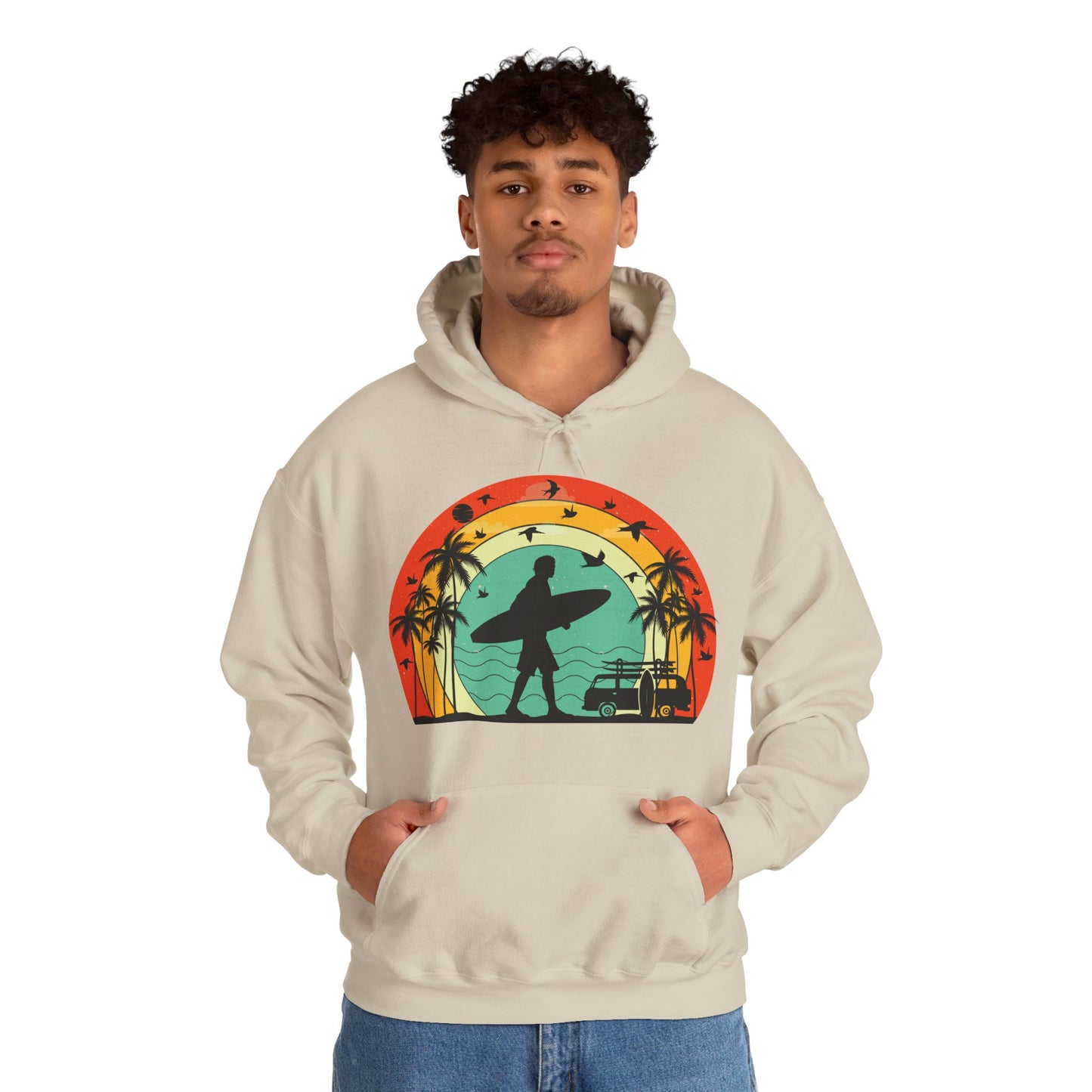 Retro Vintage Surfer Men's Hoodie