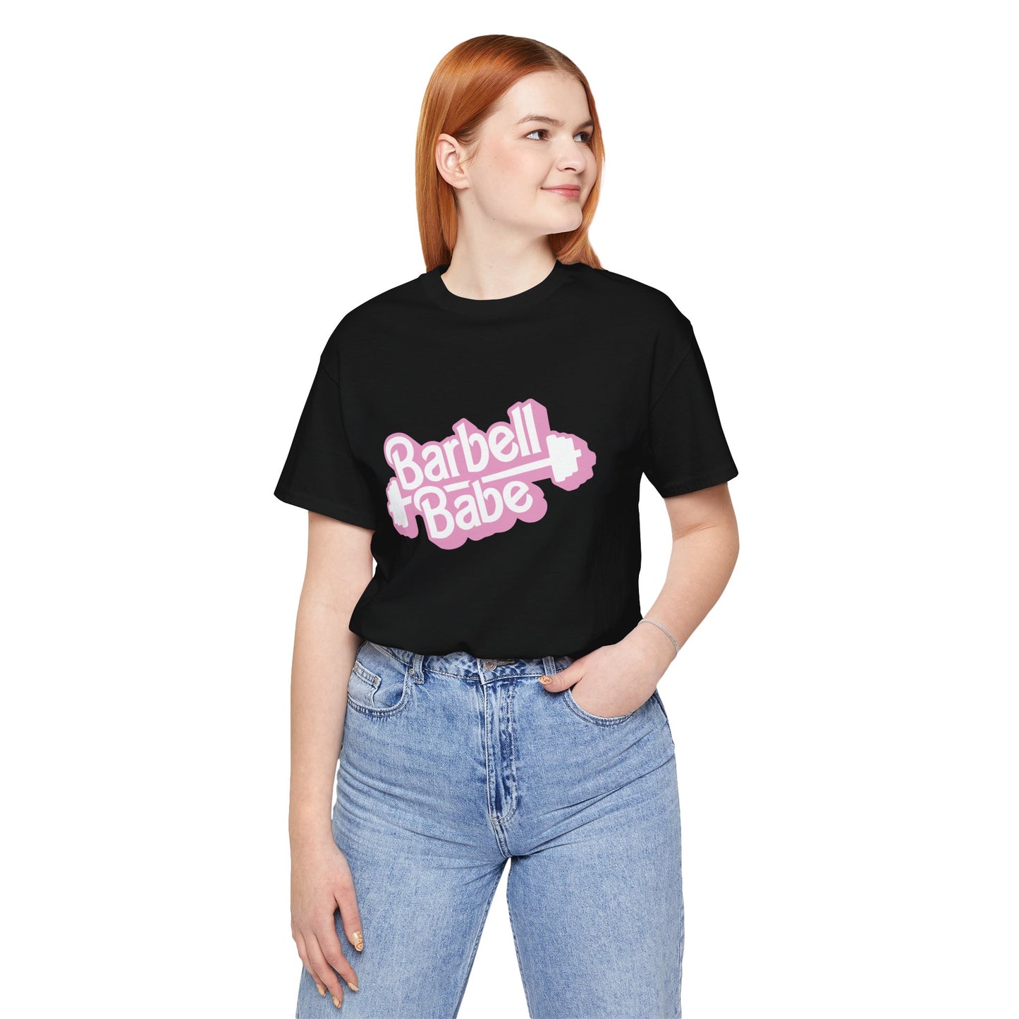 Women's Barbell Babe Tee - Girly and Cute Design