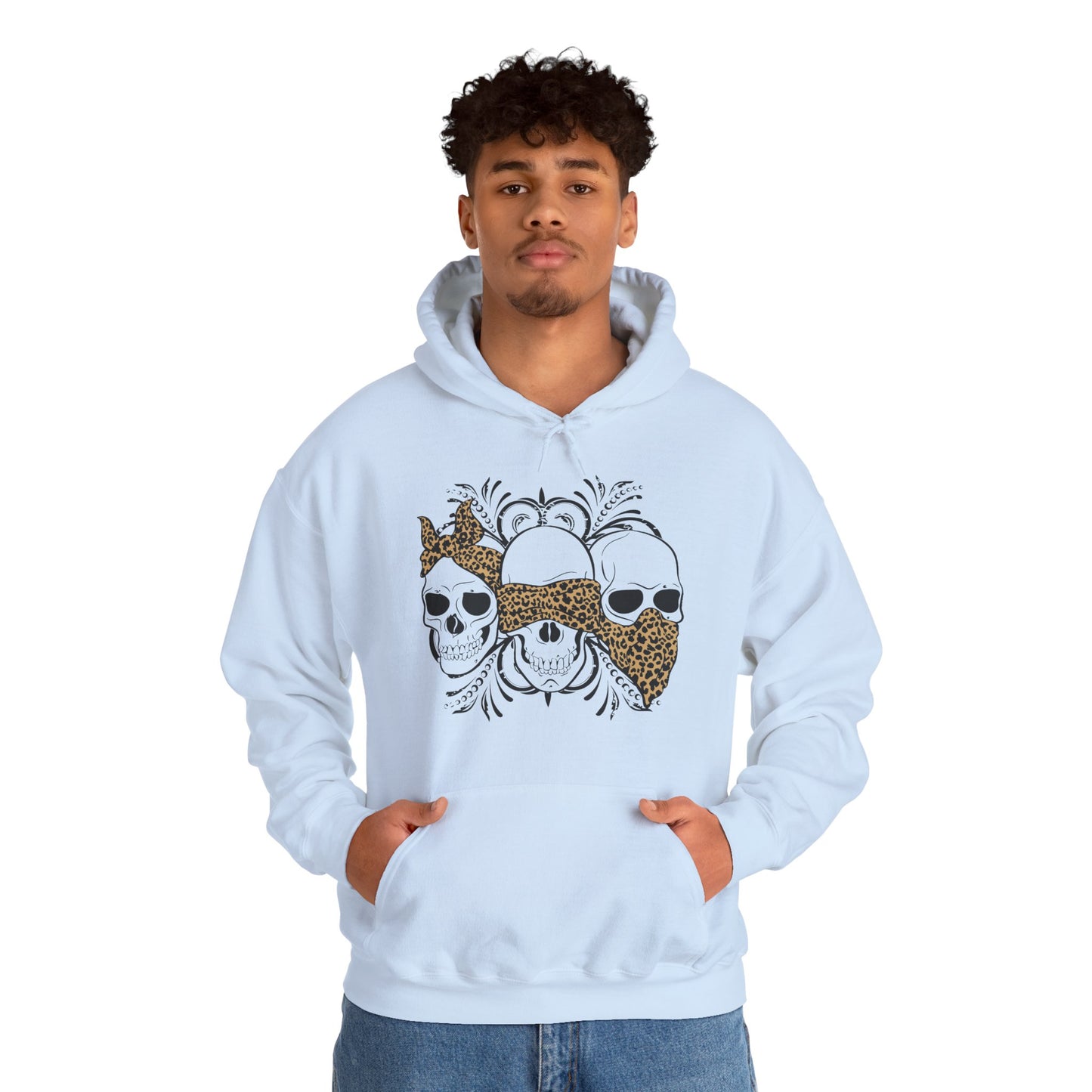 Three Skull Head - Men's Hoodie