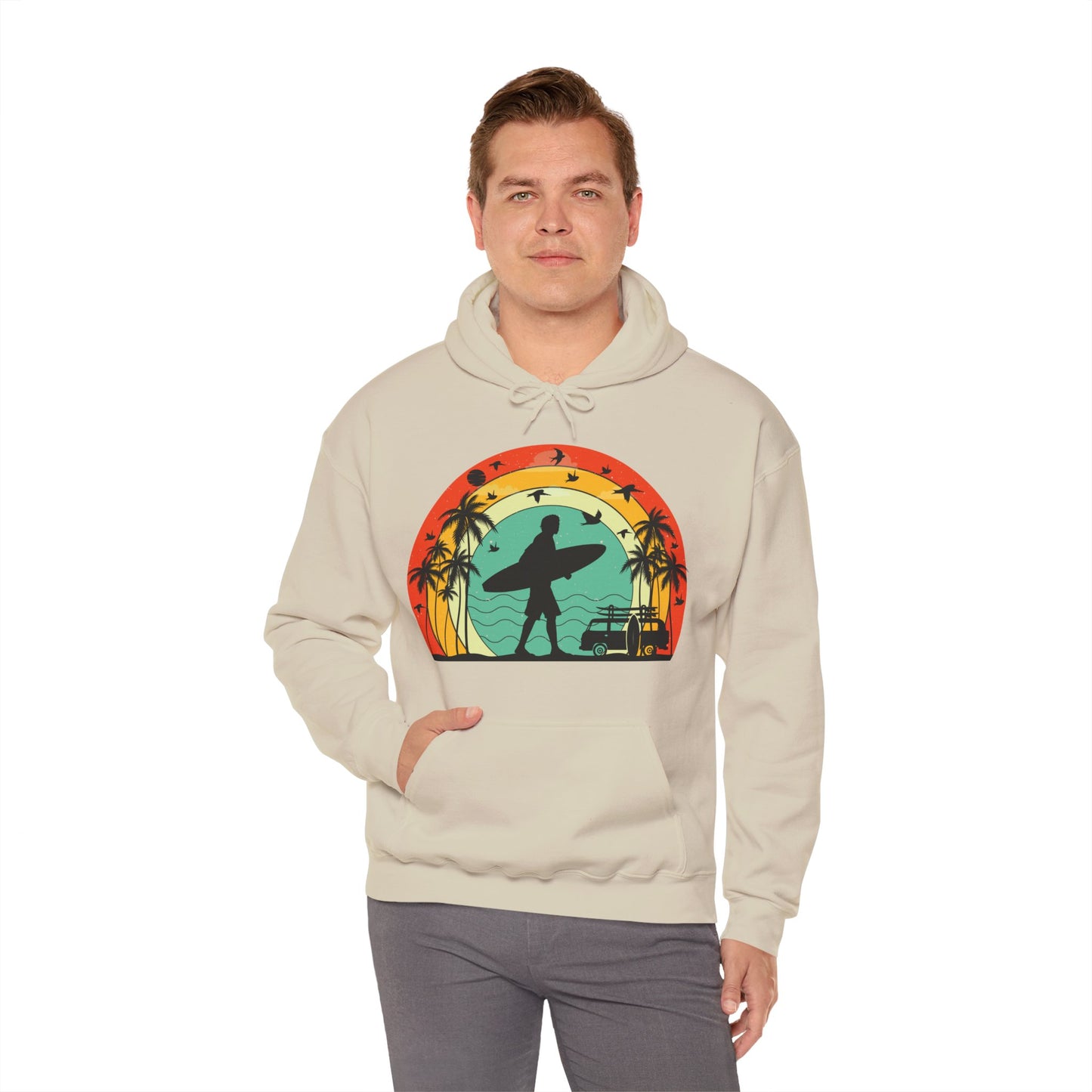Retro Vintage Surfer Men's Hoodie