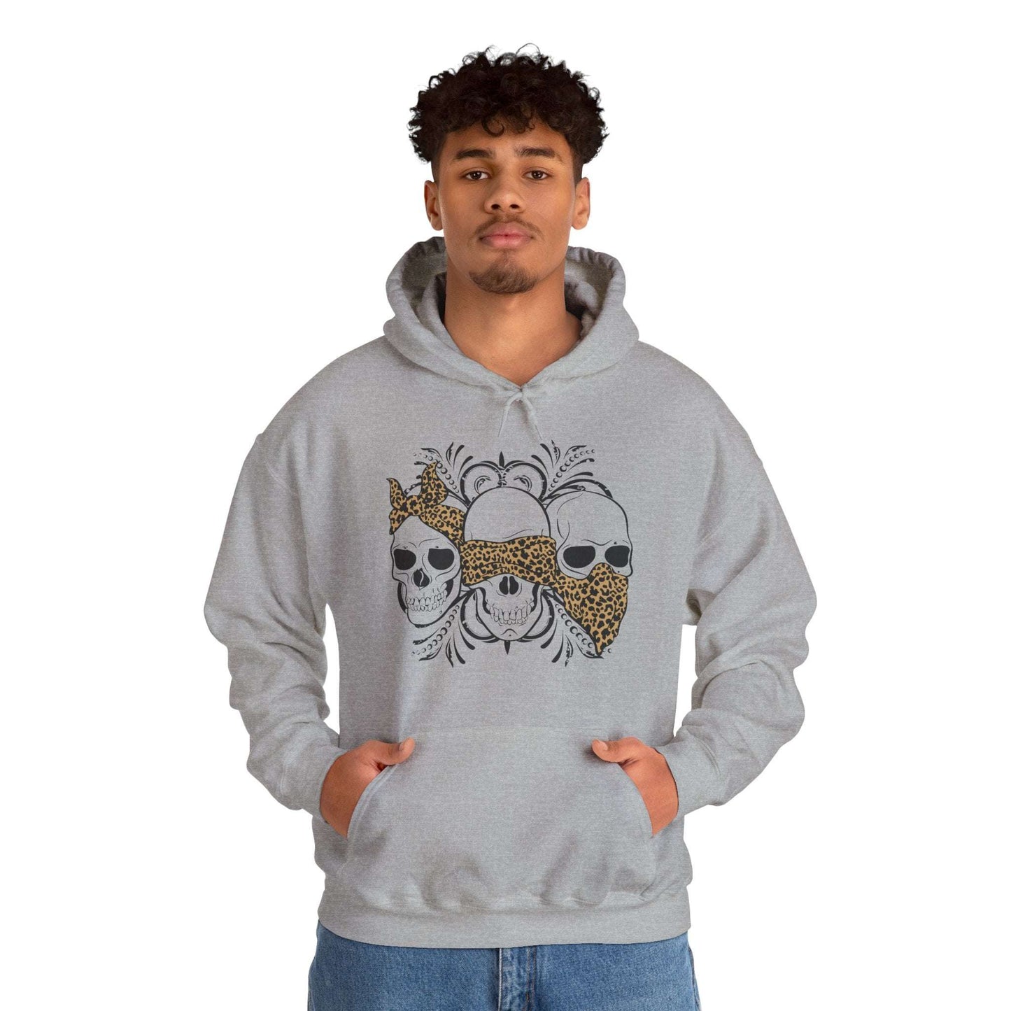 Three Skull Head - Men's Hoodie
