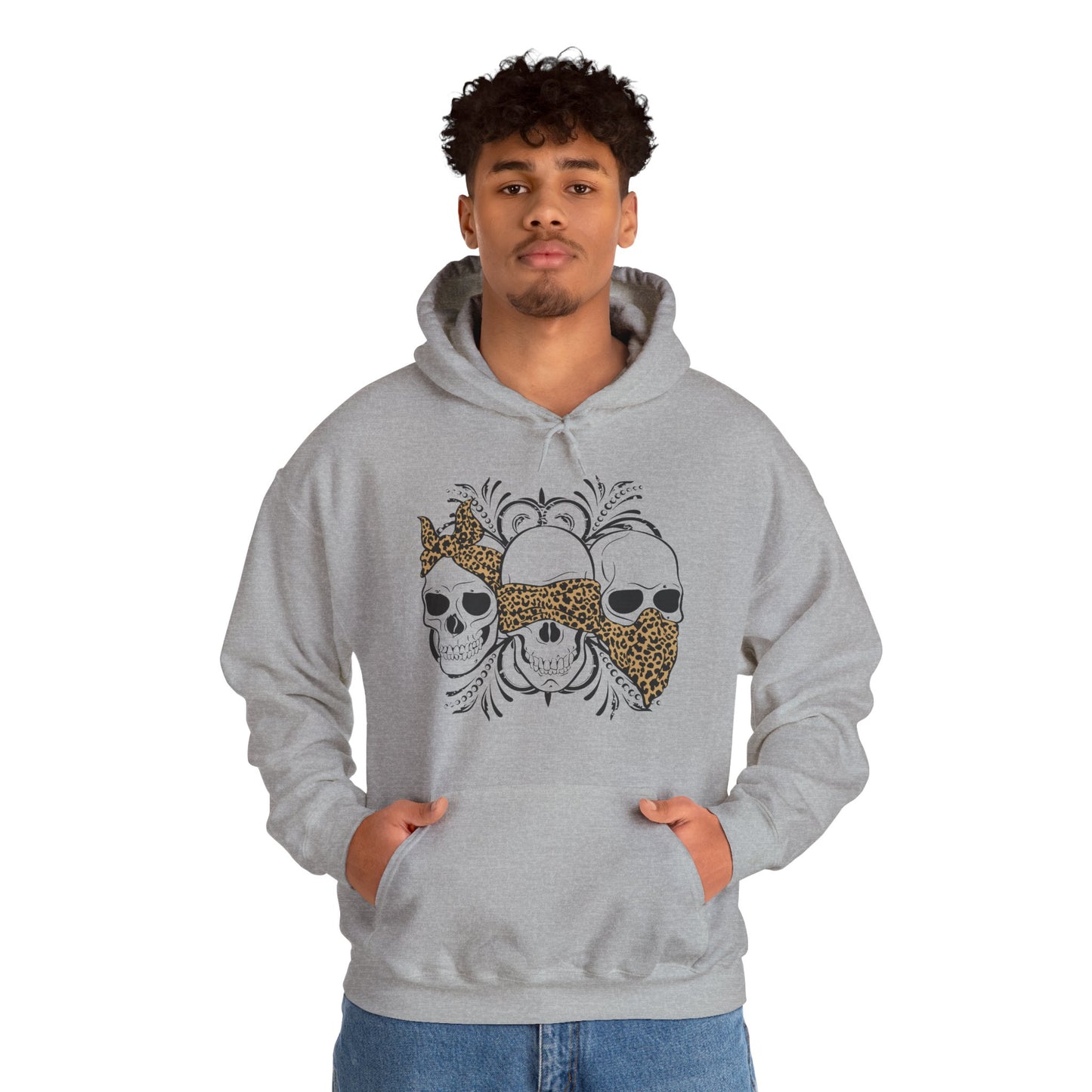 Three Skull Head - Men's Hoodie