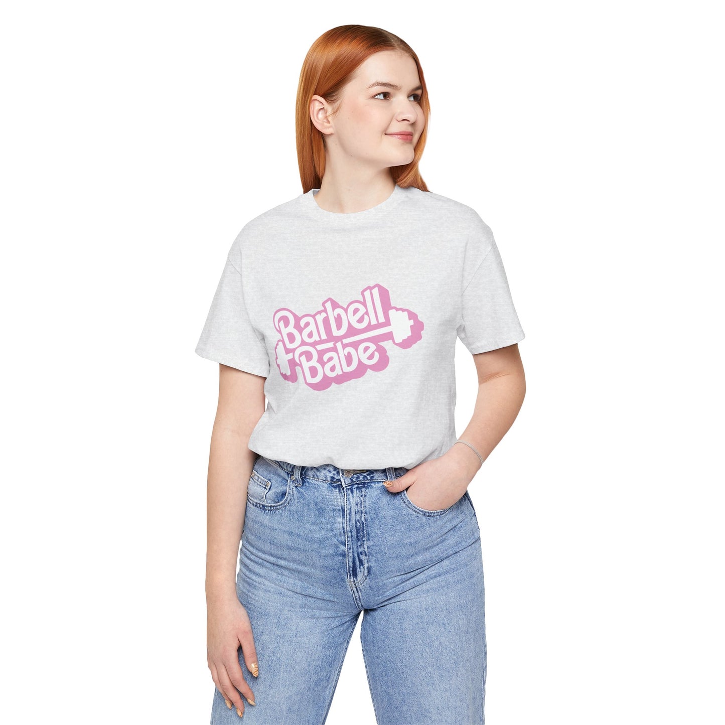 Women's Barbell Babe Tee - Girly and Cute Design