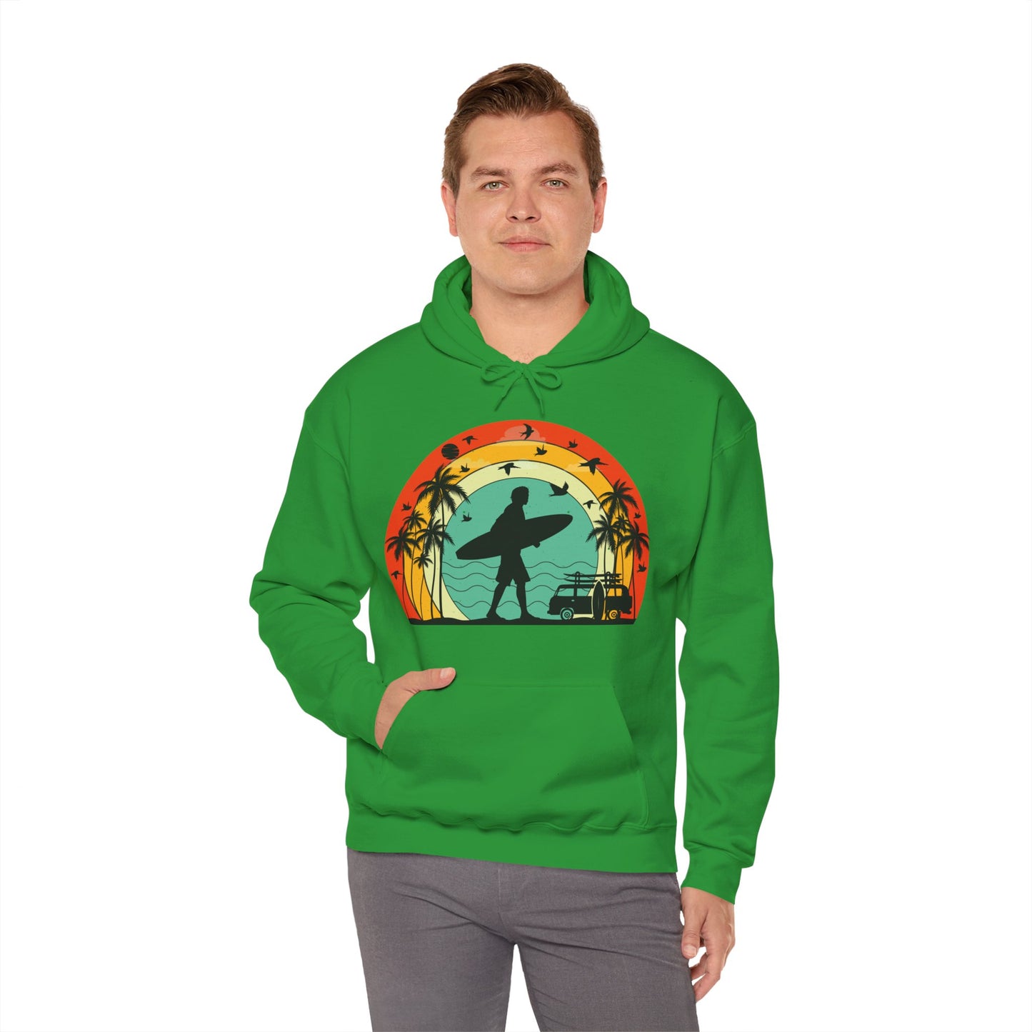 Retro Vintage Surfer Men's Hoodie