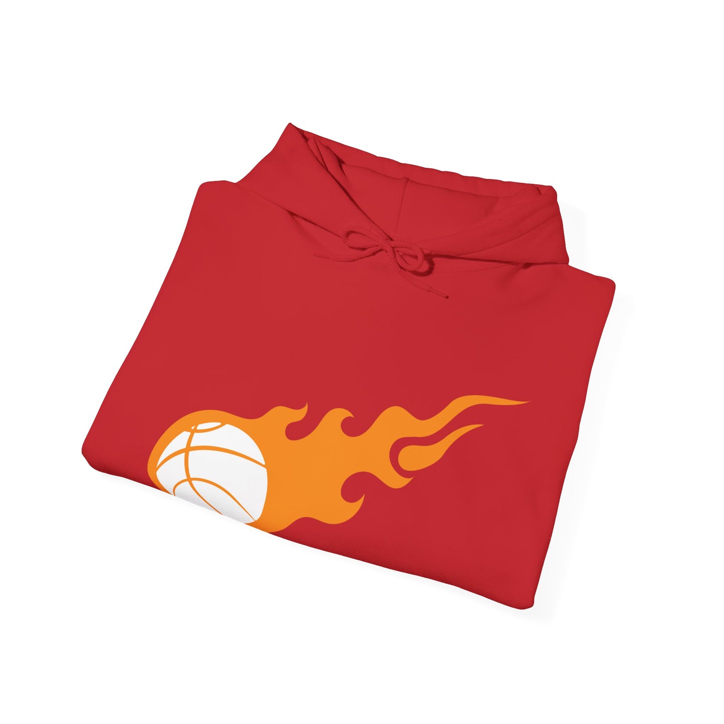 Fire Basketball Hoodie - Men's Varsity Hooded Sweatshirt