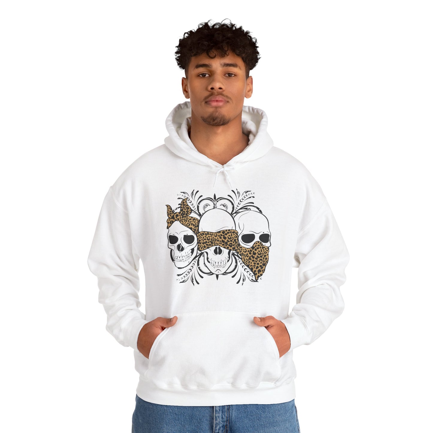 Three Skull Head - Men's Hoodie