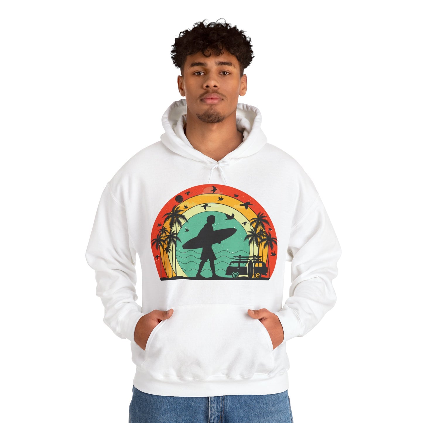 Retro Vintage Surfer Men's Hoodie