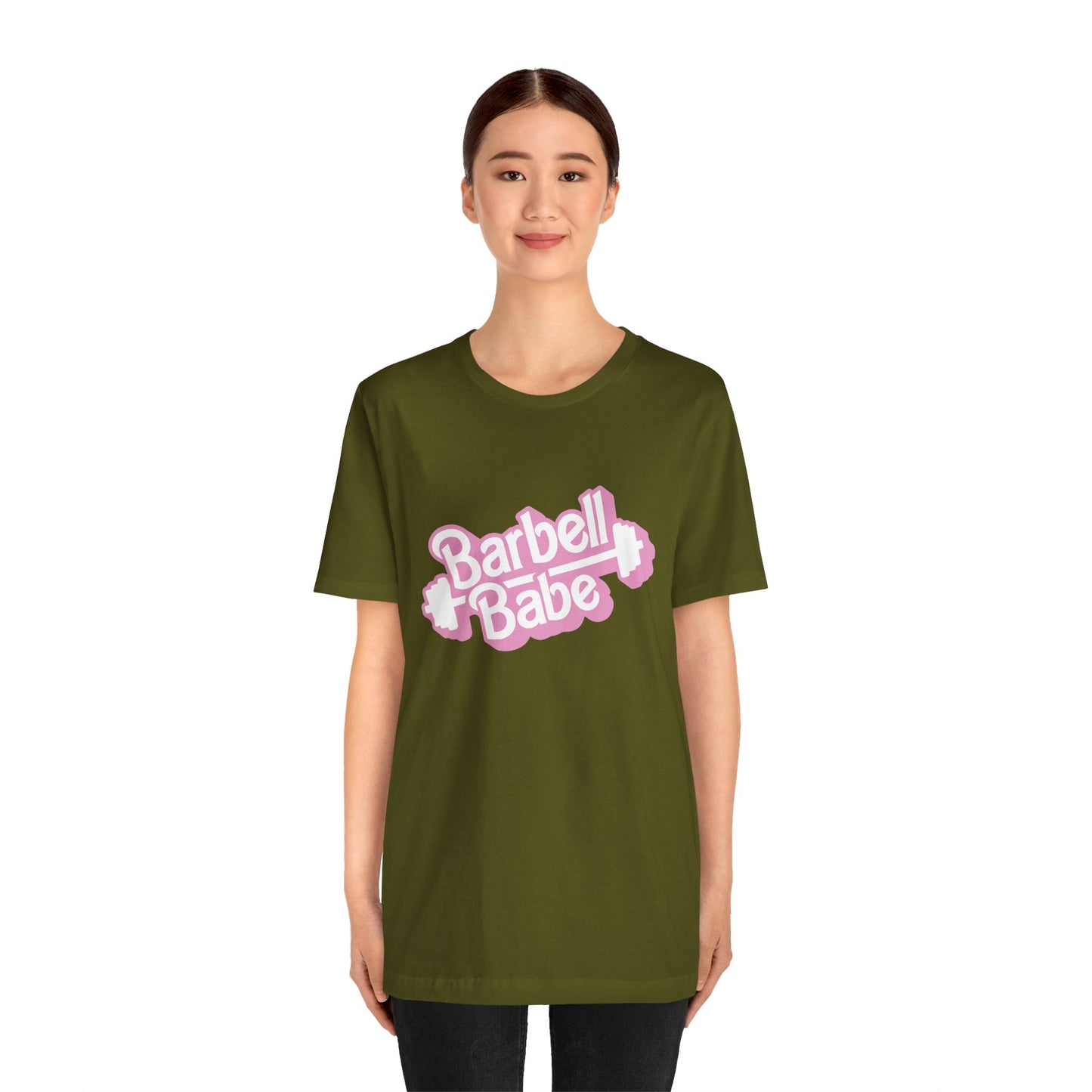 Women's Barbell Babe Tee - Girly and Cute Design