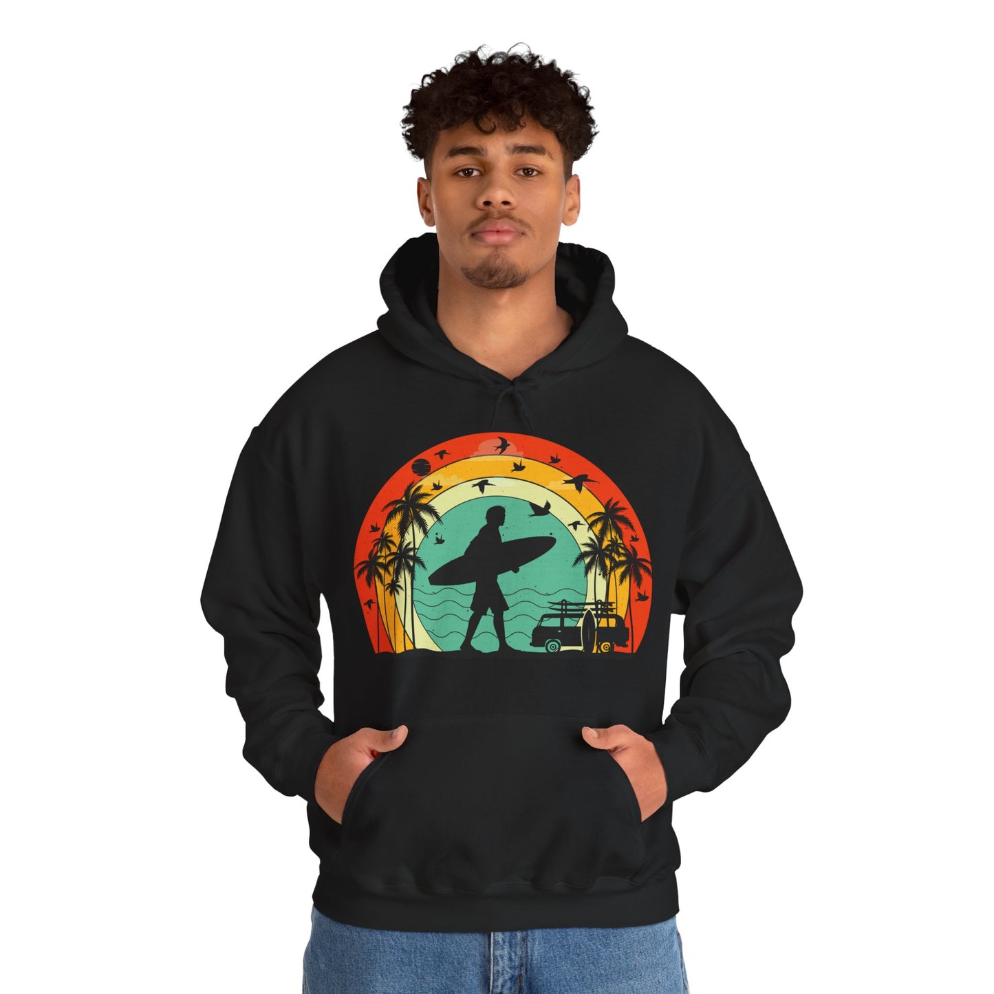 Retro Vintage Surfer Men's Hoodie