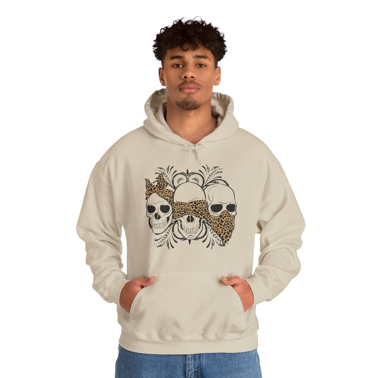 Three Skull Head - Men's Hoodie