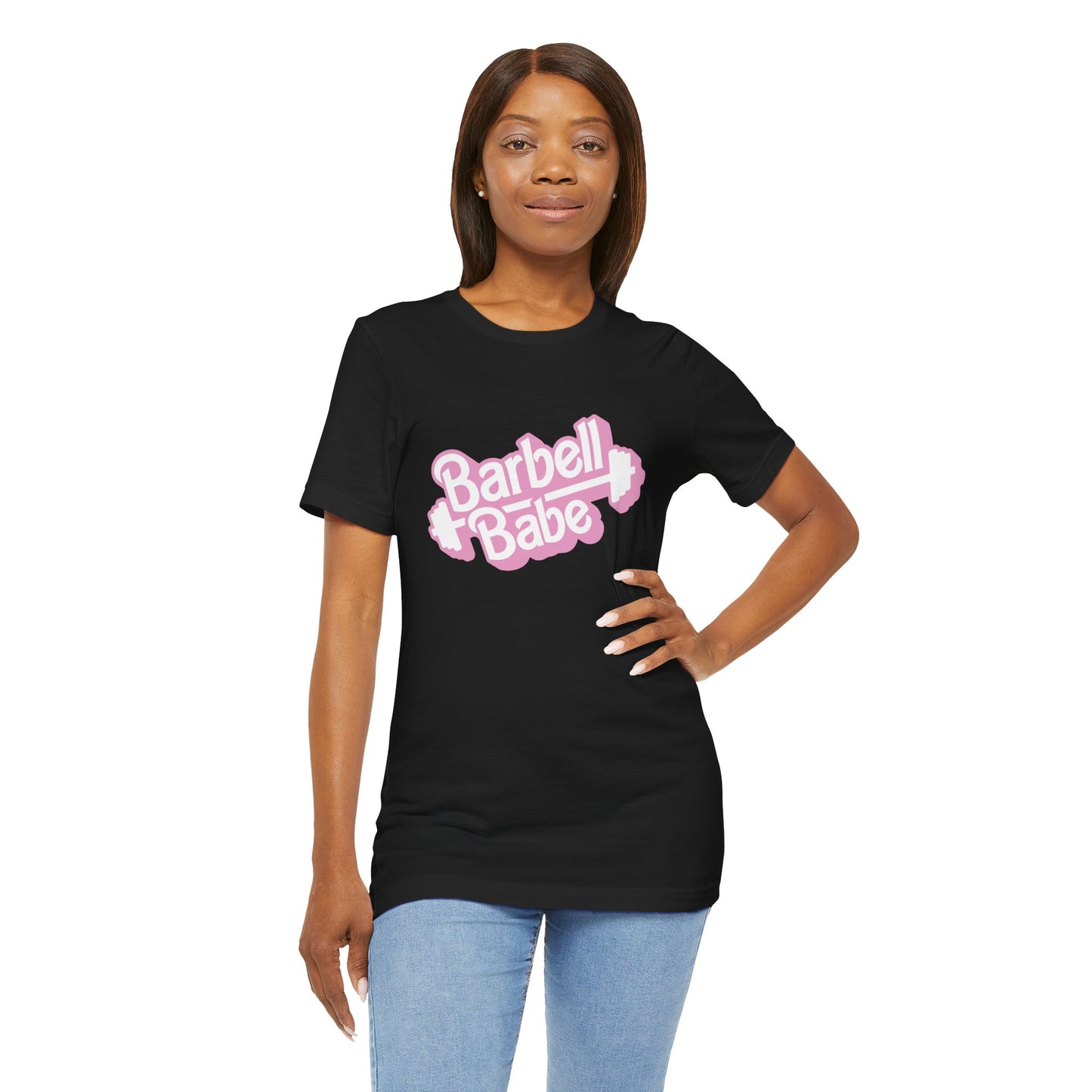 Women's Barbell Babe Tee - Girly and Cute Design