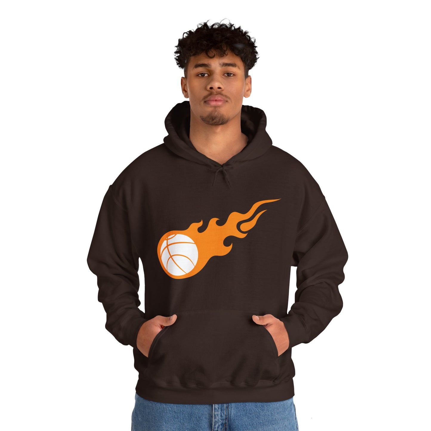 Fire Basketball Hoodie - Men's Varsity Hooded Sweatshirt