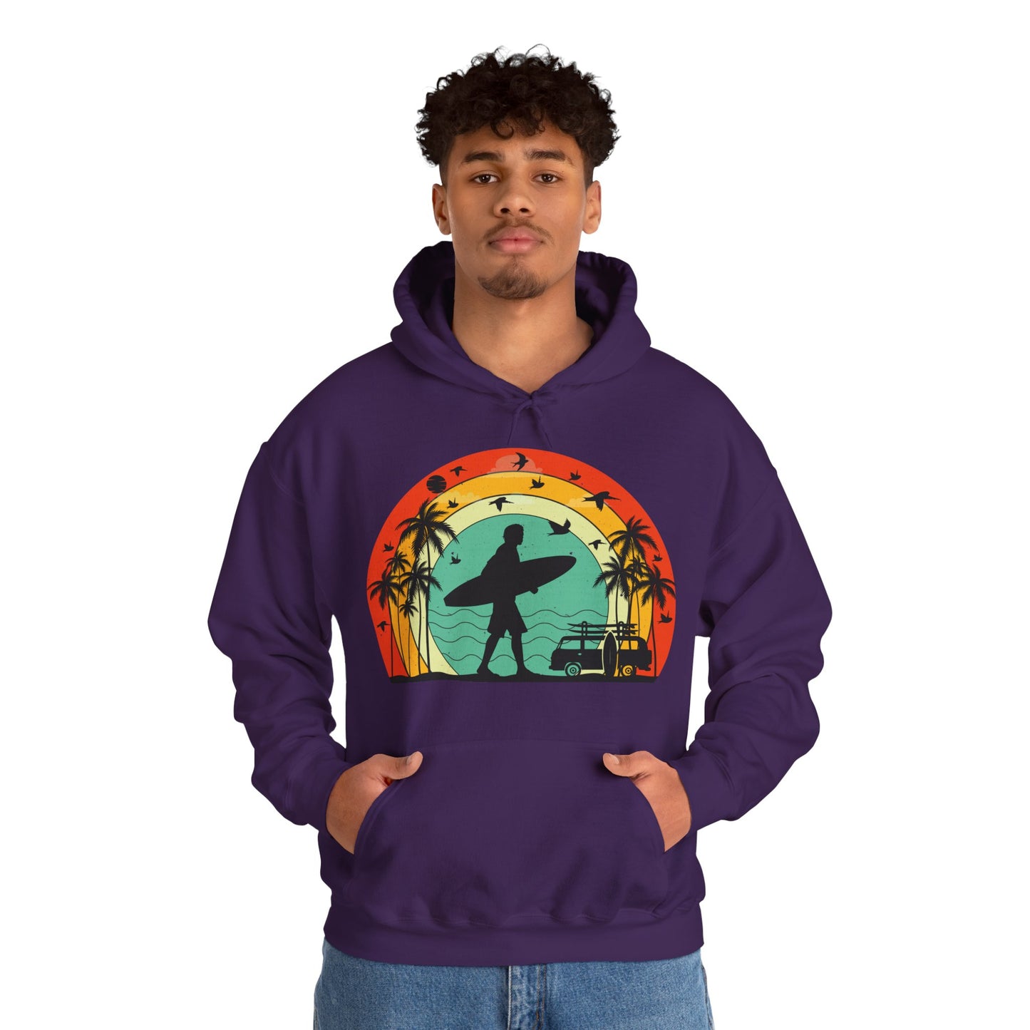 Retro Vintage Surfer Men's Hoodie