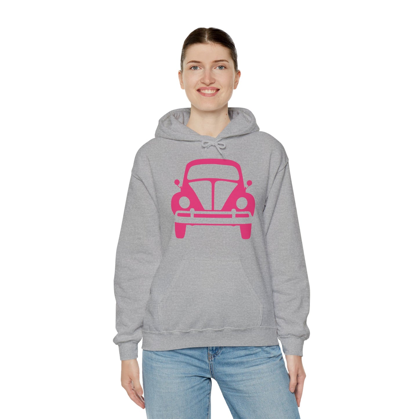 Pink Beetle Car Hoodie - Women's Hoodie