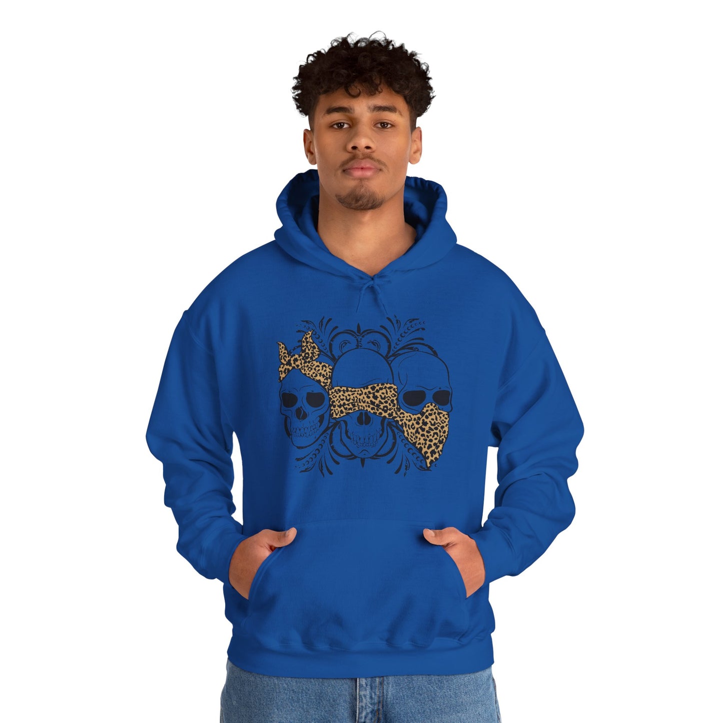 Three Skull Head - Men's Hoodie