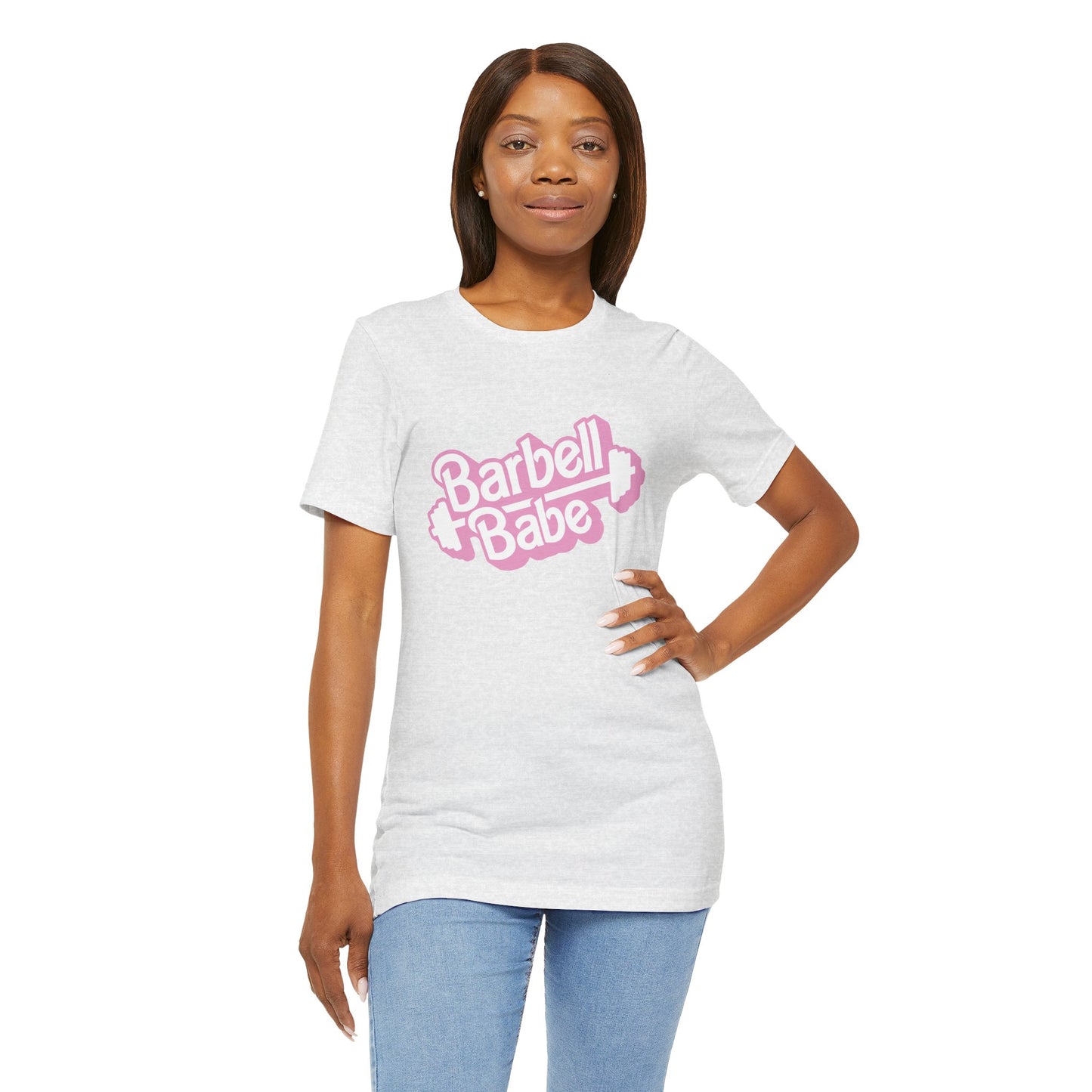 Women's Barbell Babe Tee - Girly and Cute Design