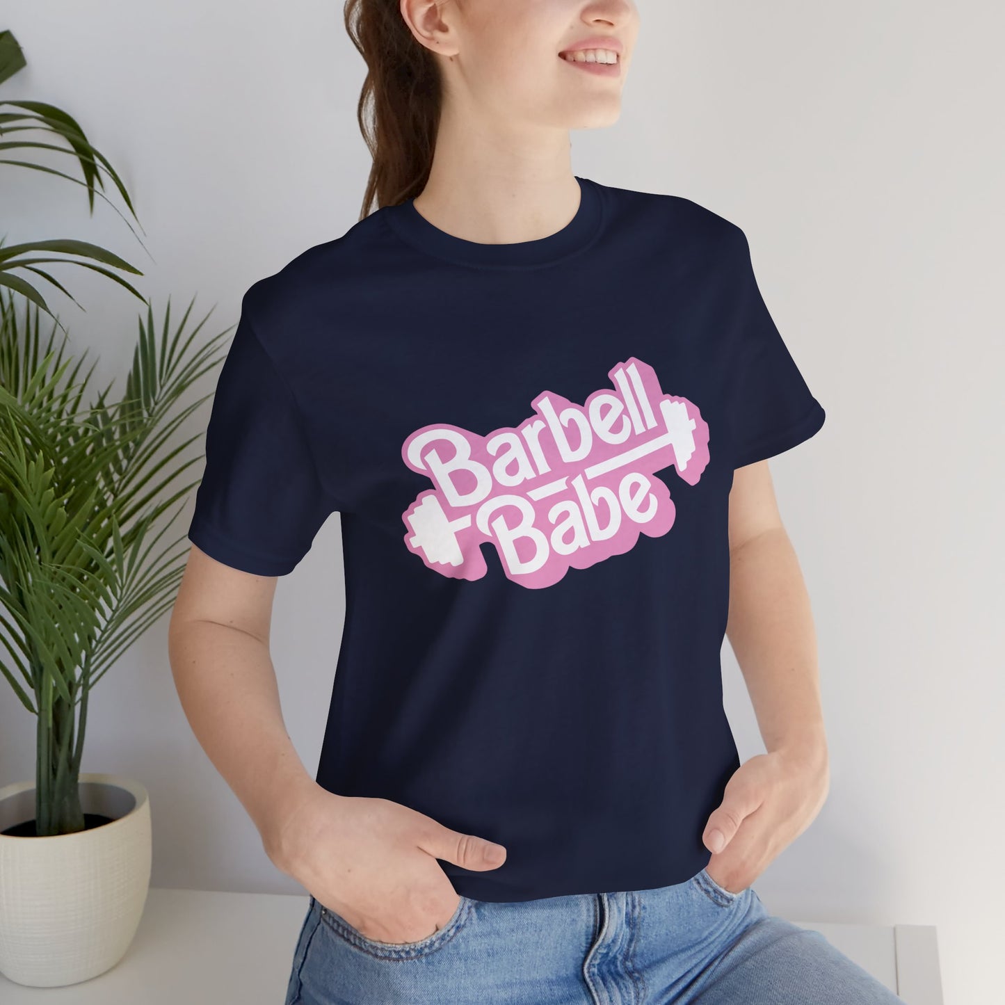 Women's Barbell Babe Tee - Girly and Cute Design