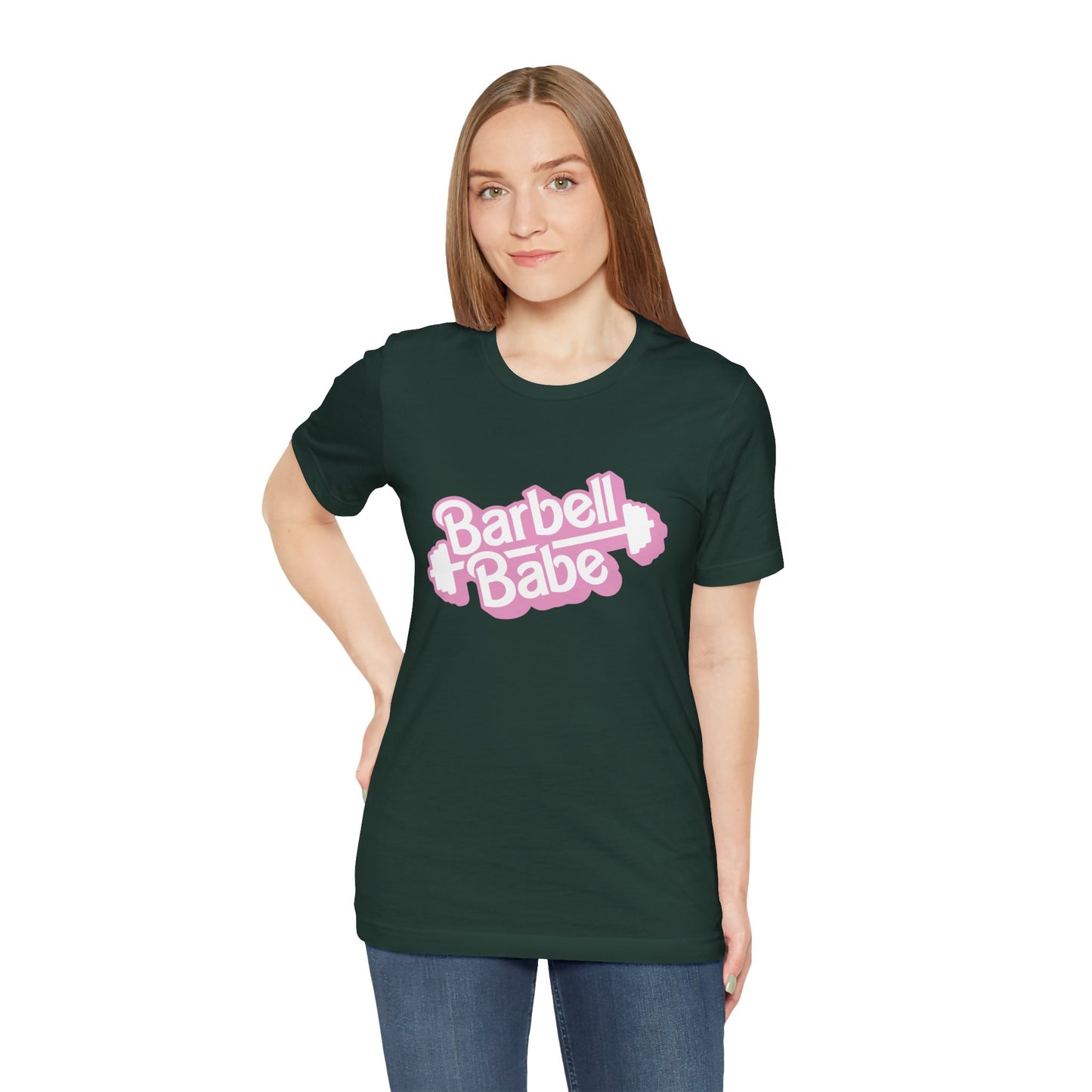 Women's Barbell Babe Tee - Girly and Cute Design