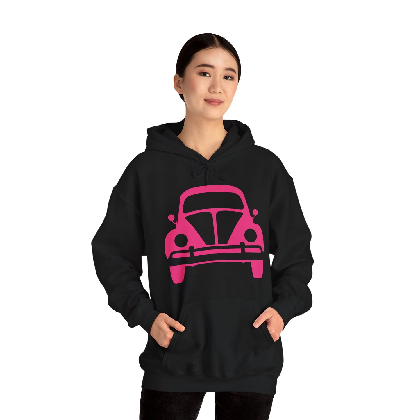 Pink Beetle Car Hoodie - Women's Hoodie