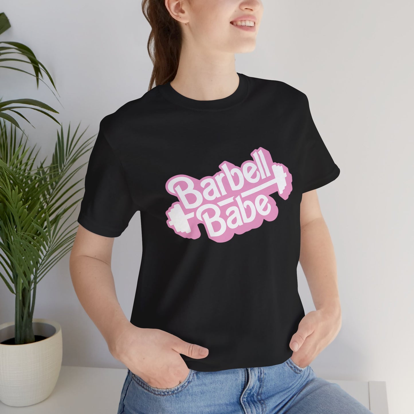 Women's Barbell Babe Tee - Girly and Cute Design