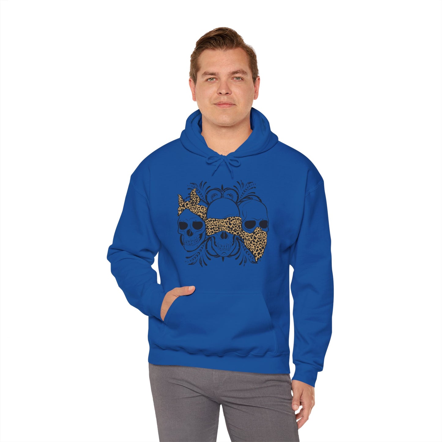 Three Skull Head - Men's Hoodie