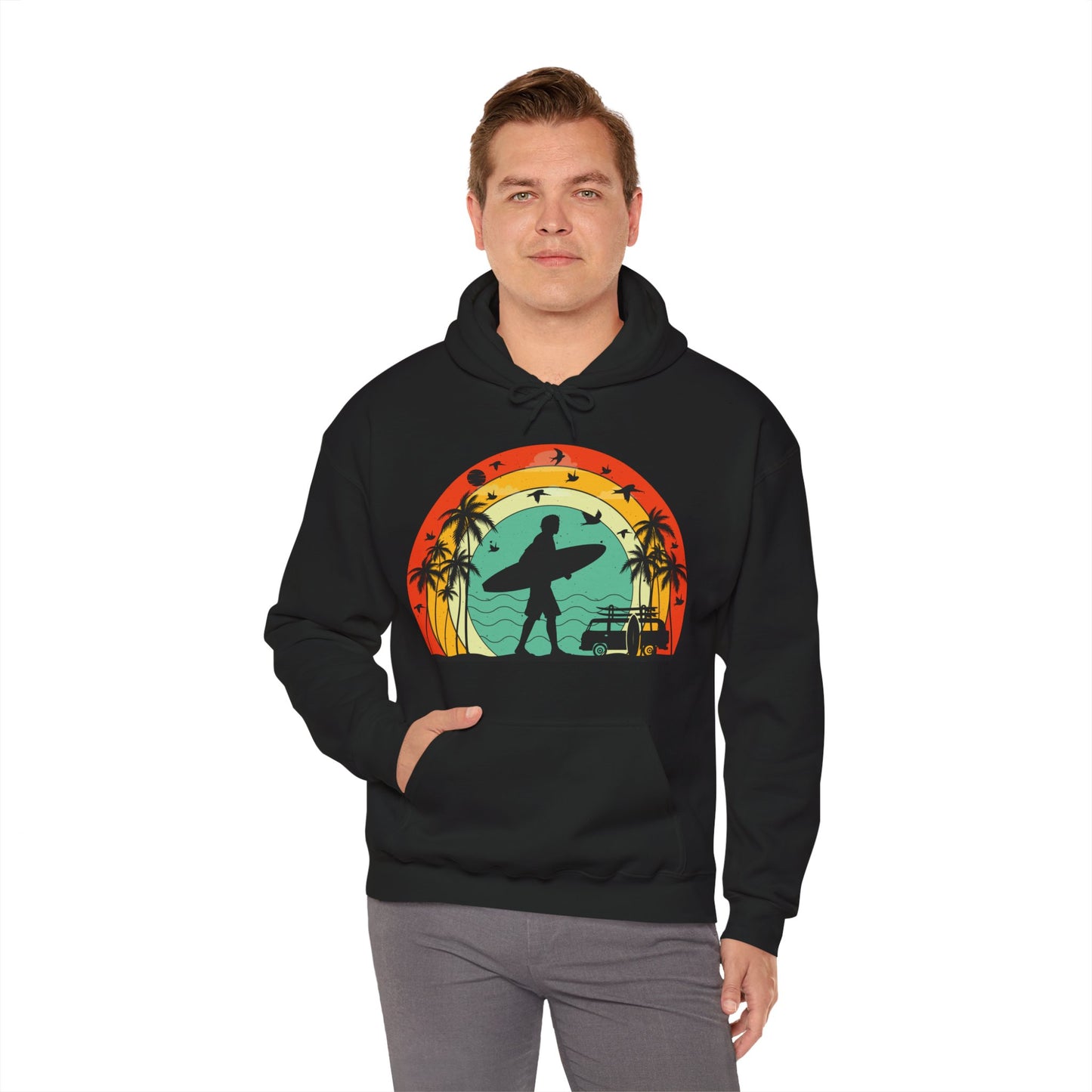 Retro Vintage Surfer Men's Hoodie
