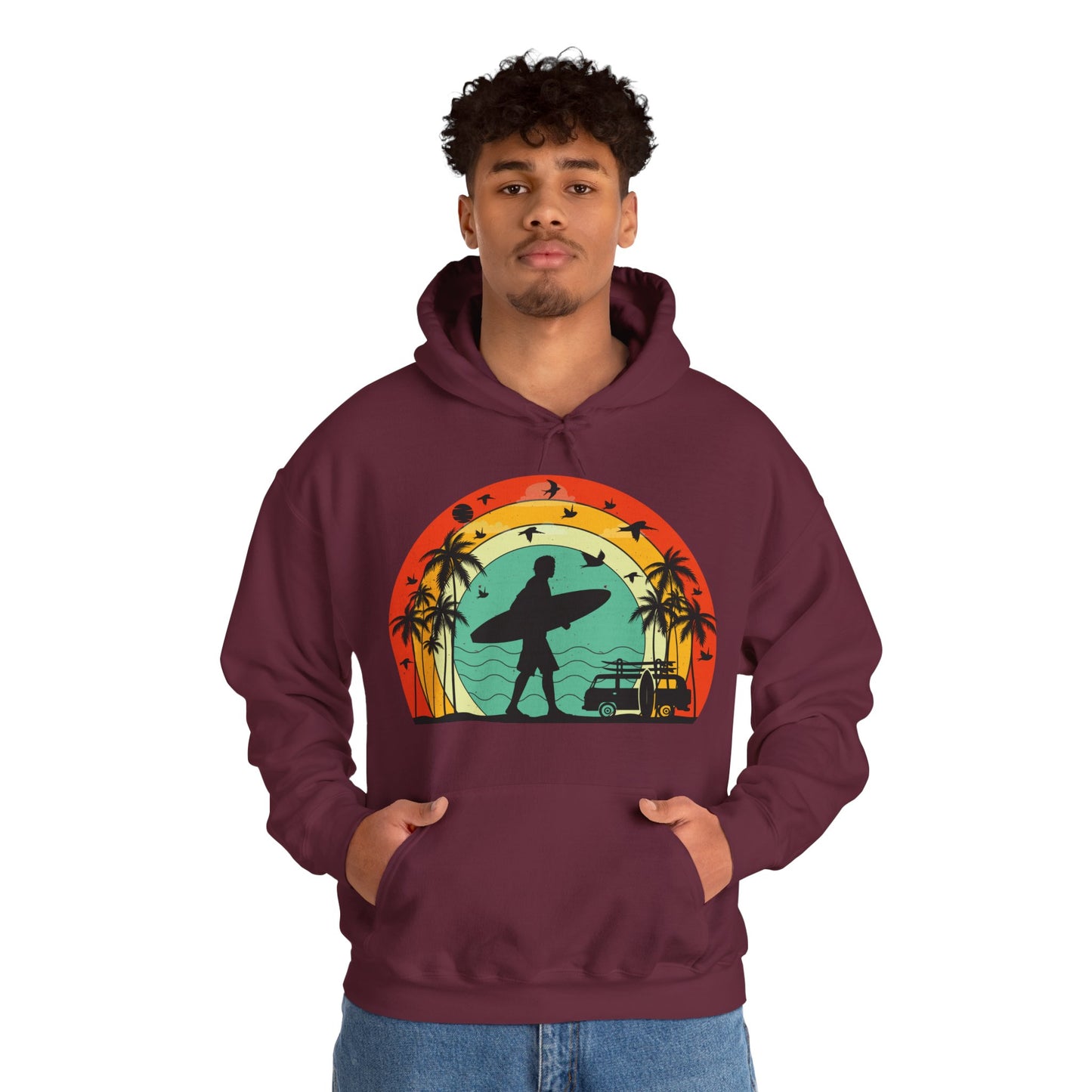 Retro Vintage Surfer Men's Hoodie