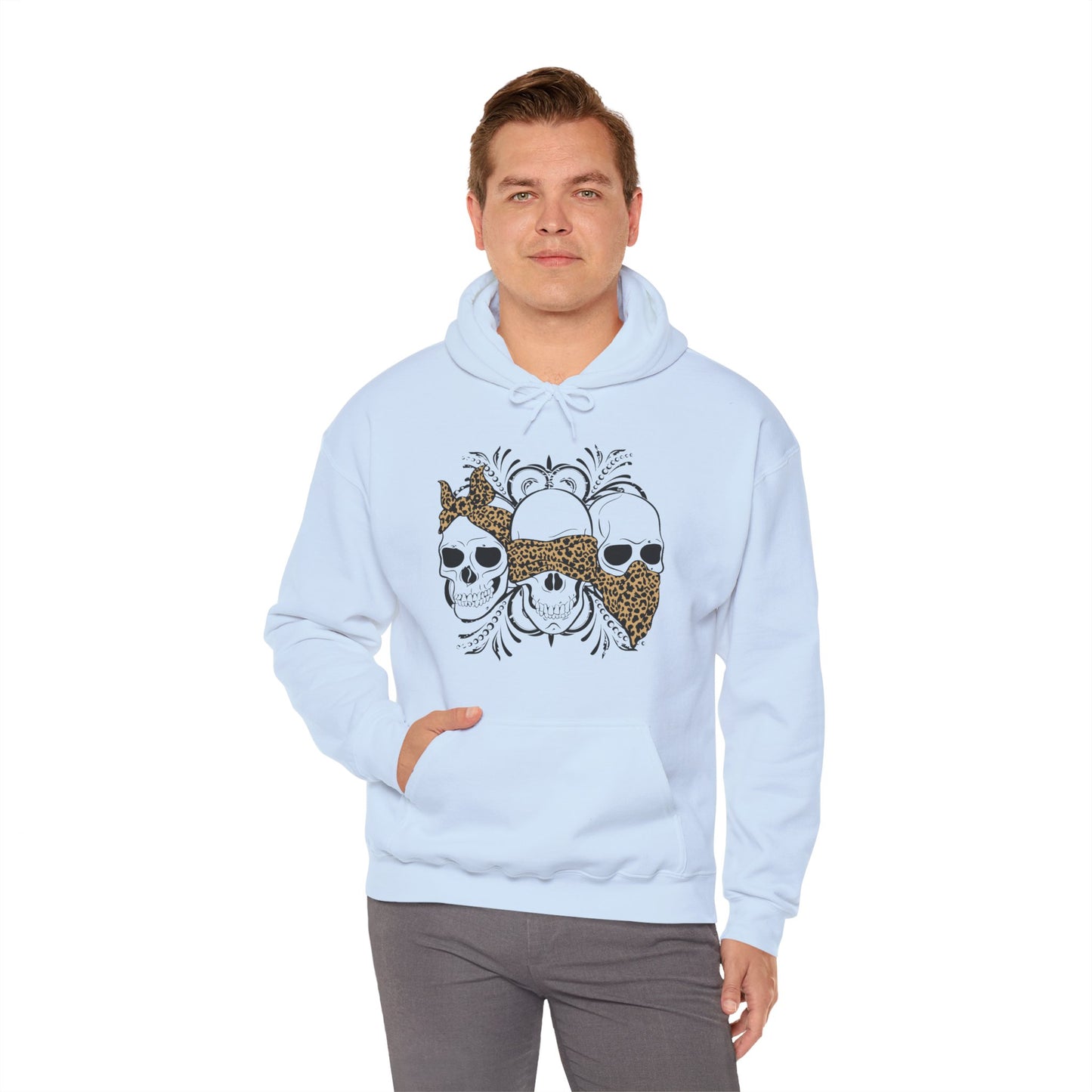 Three Skull Head - Men's Hoodie