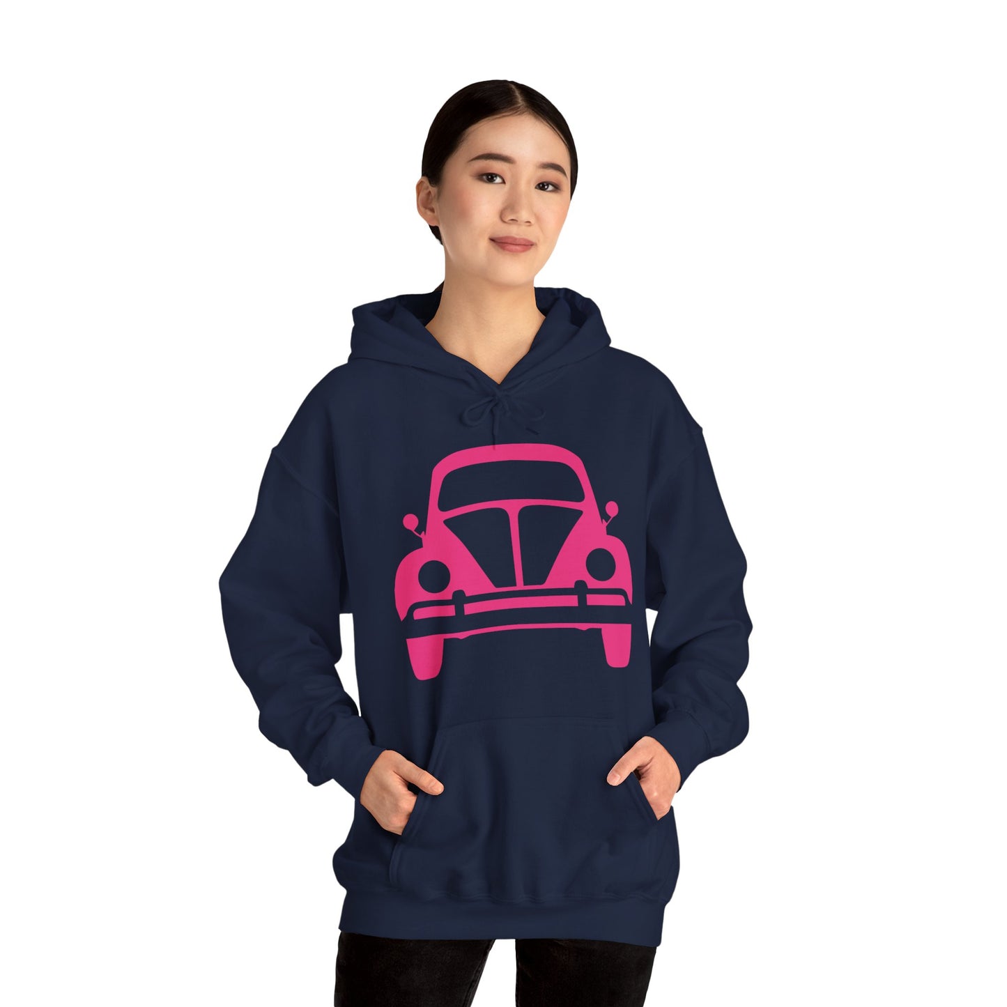Pink Beetle Car Hoodie - Women's Hoodie