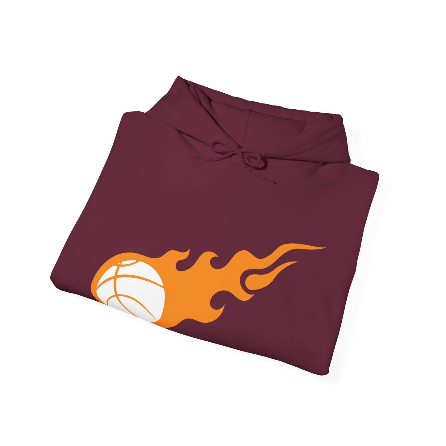 Fire Basketball Hoodie - Men's Varsity Hooded Sweatshirt