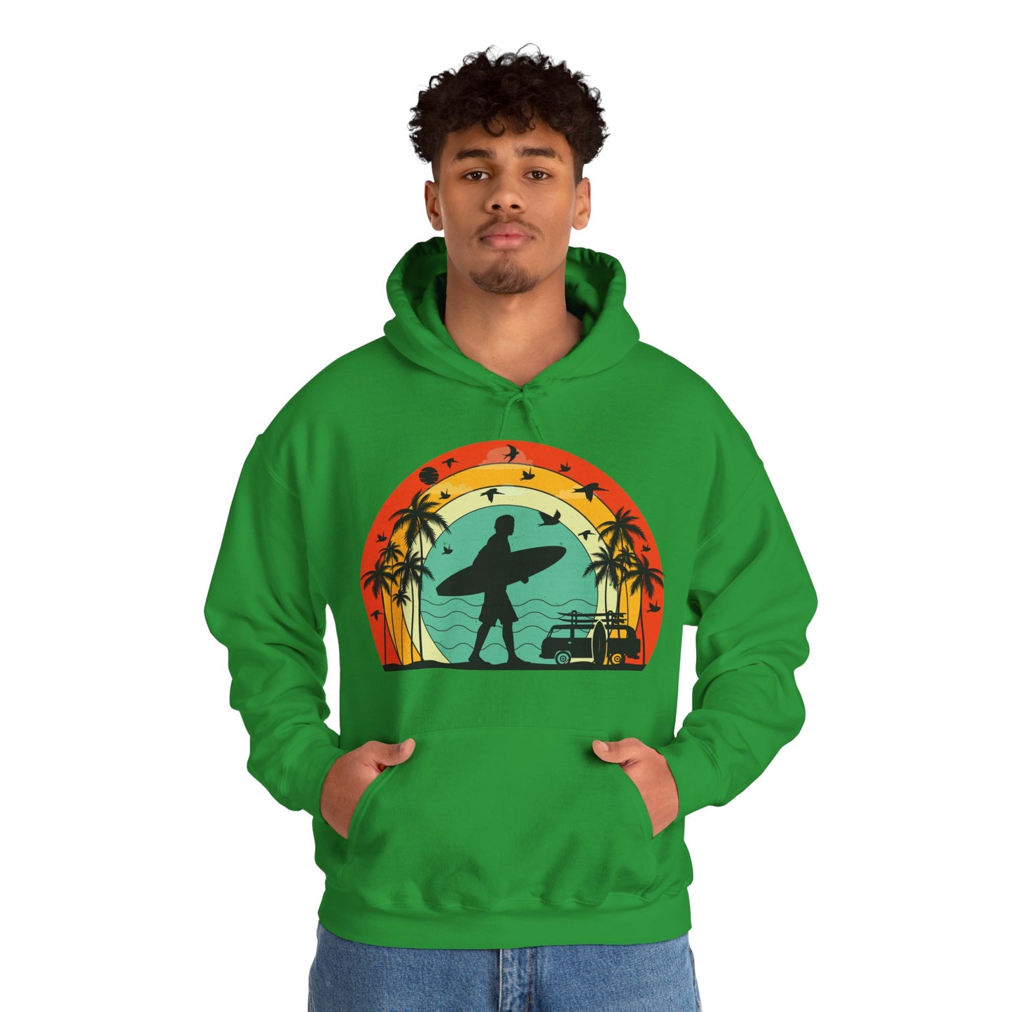 Retro Vintage Surfer Men's Hoodie