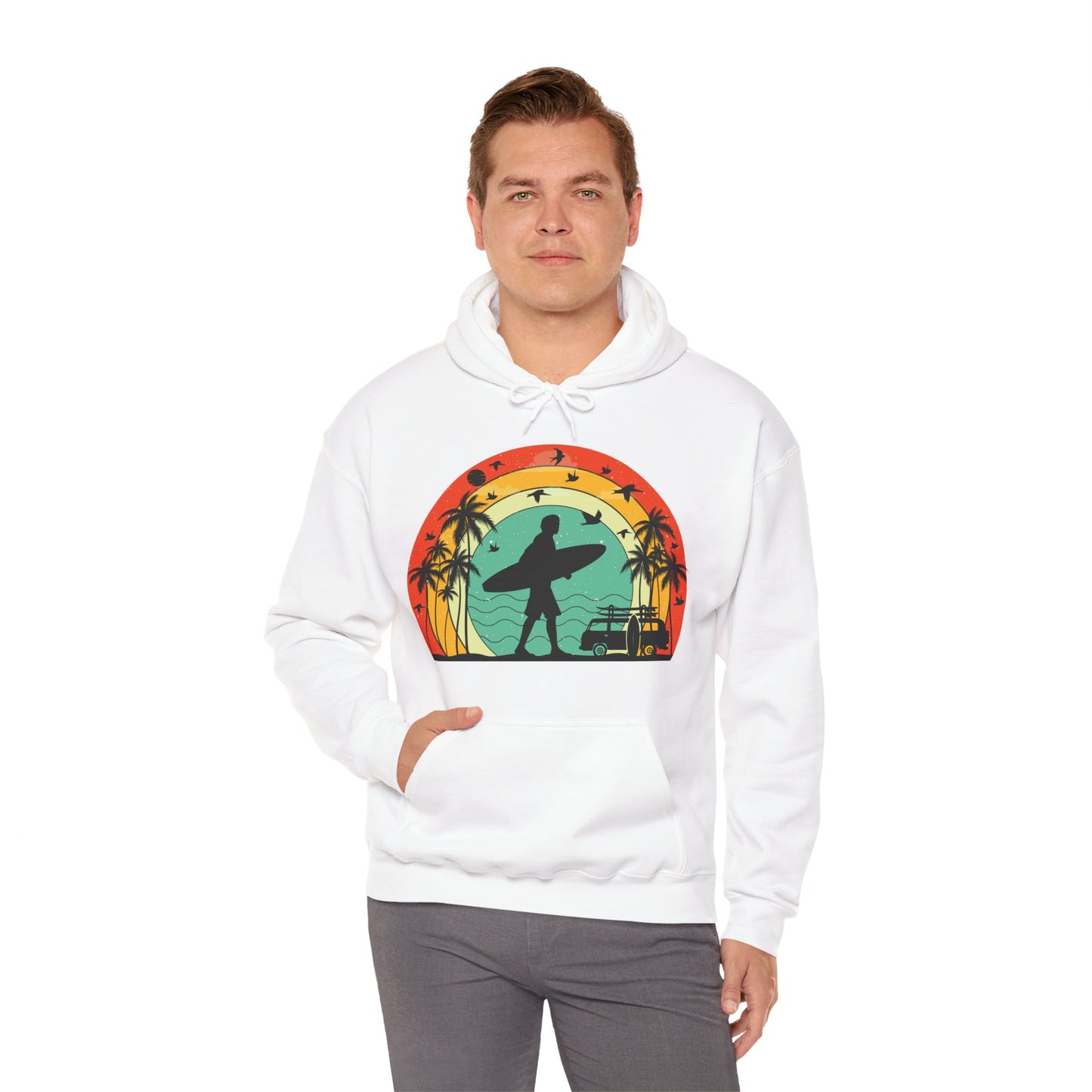 Retro Vintage Surfer Men's Hoodie