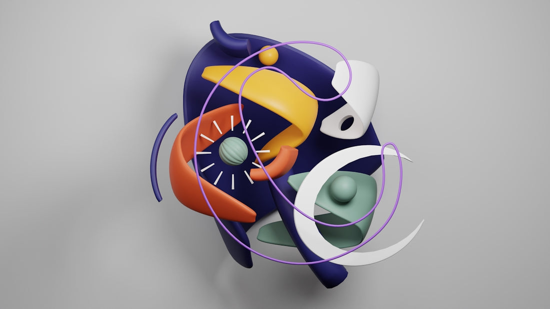 A clock with a colorful design on it