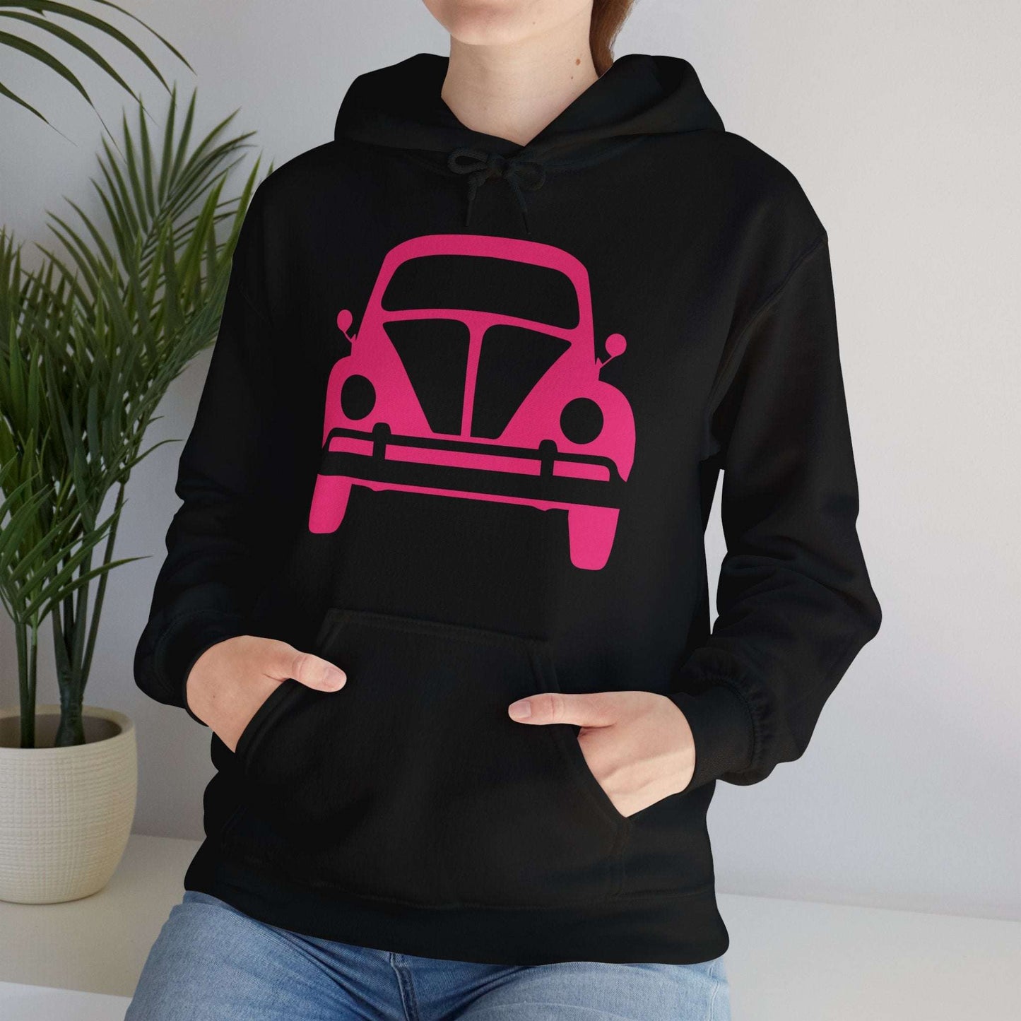 Pink Beetle Car Hoodie - Women's Hoodie