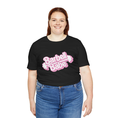 Women's Barbell Babe Tee - Girly and Cute Design