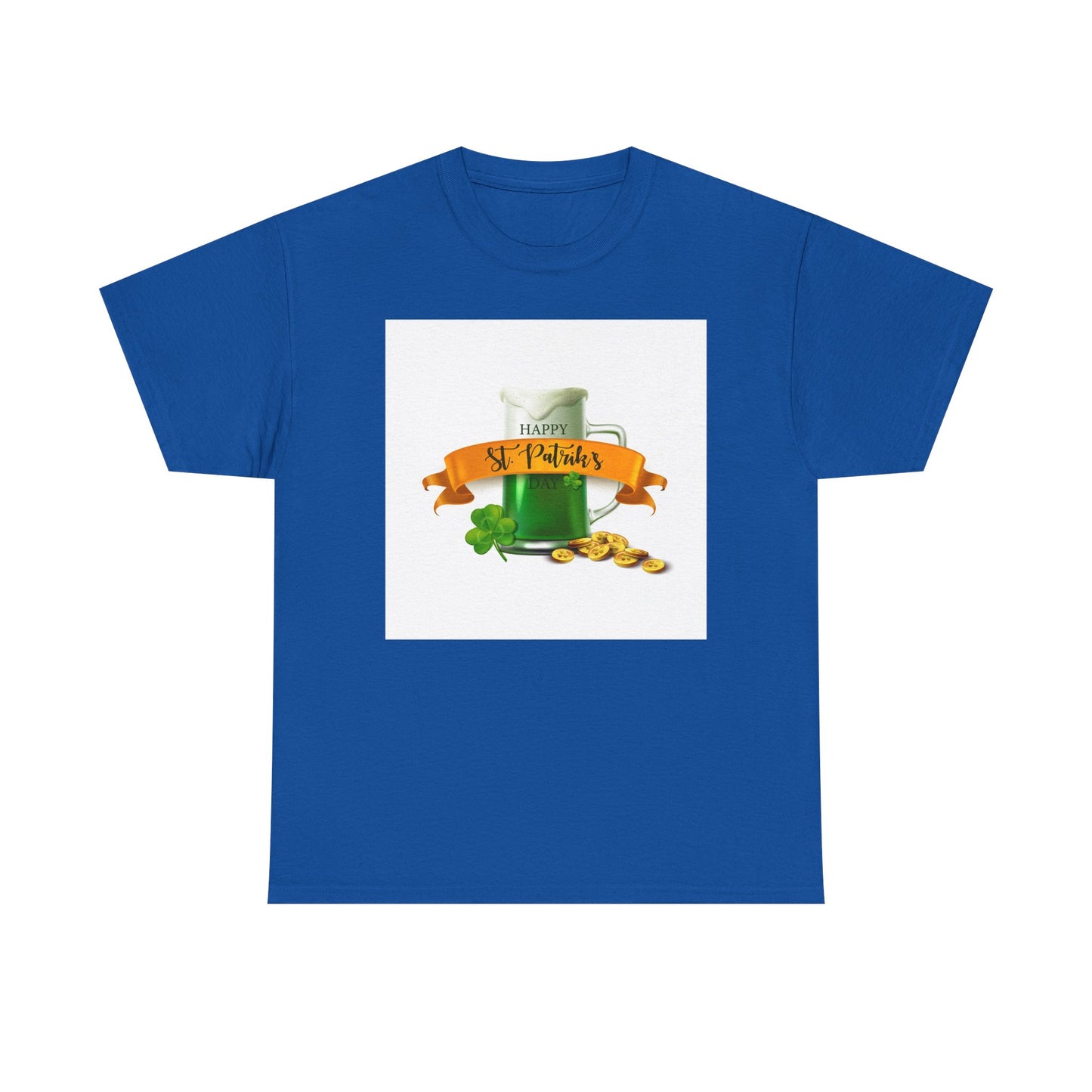 Unisex St. Patrick's Day Tee — 'Happy St. Patrick's' Beer Mug & Gold Coins Design (Limited Edition)