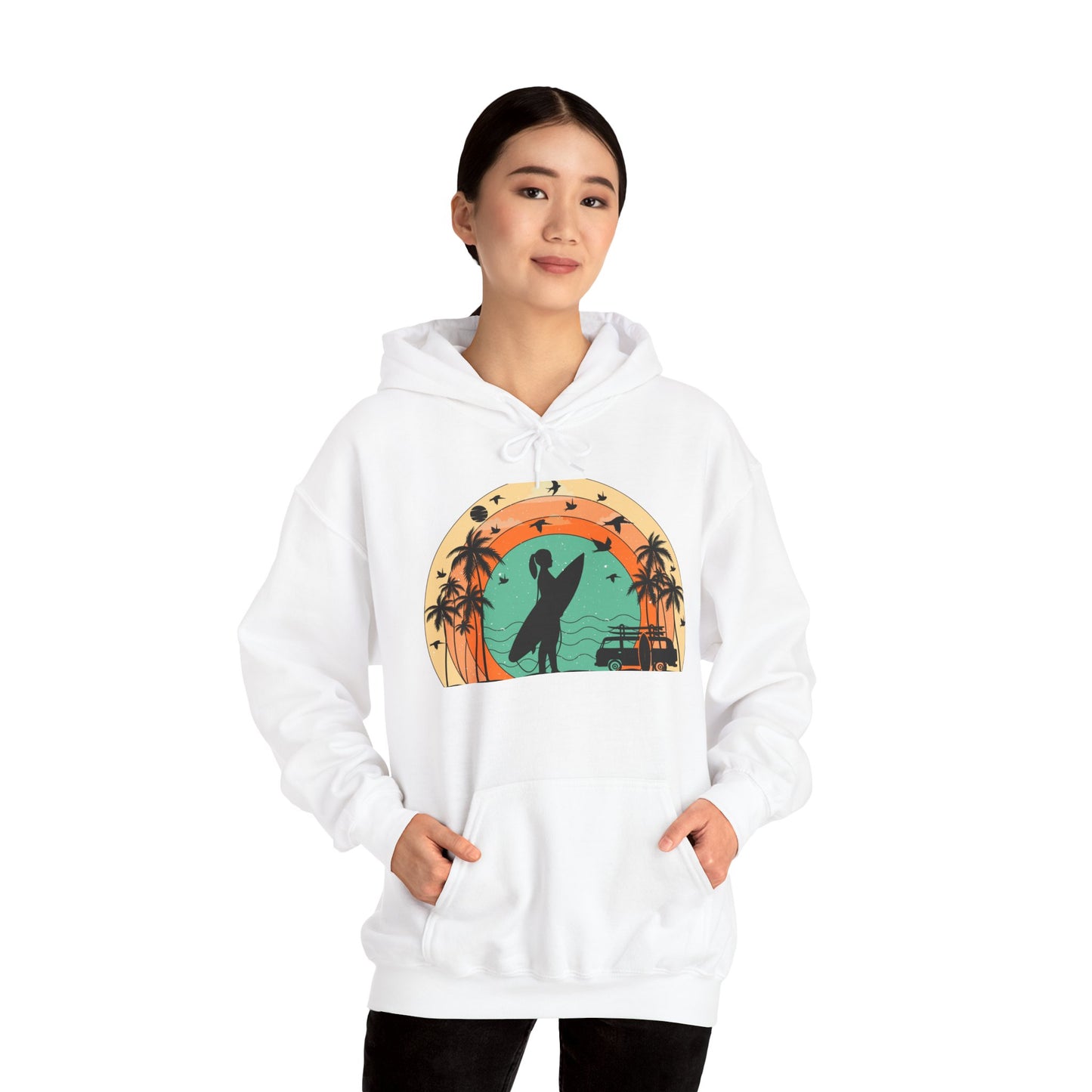 Vintage Retro Surfer Women's Hoodie