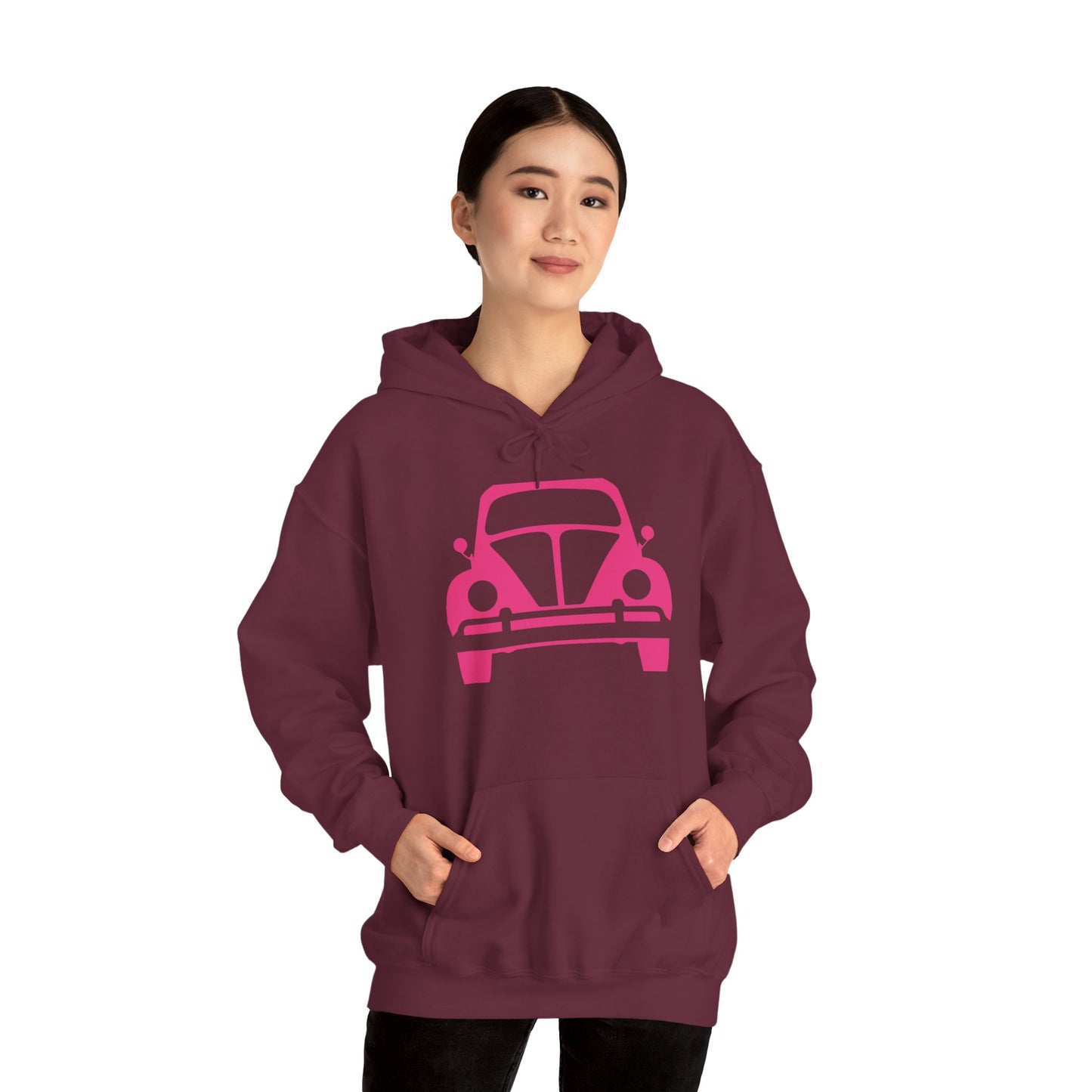 Pink Beetle Car Hoodie - Women's Hoodie