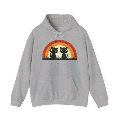 Retro Cat Rainbow Hoodie - Women's Hoodies