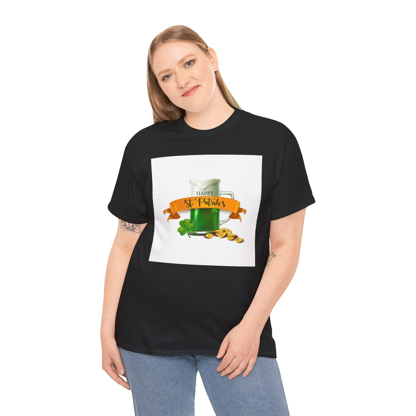Unisex St. Patrick's Day Tee — 'Happy St. Patrick's' Beer Mug & Gold Coins Design (Limited Edition)