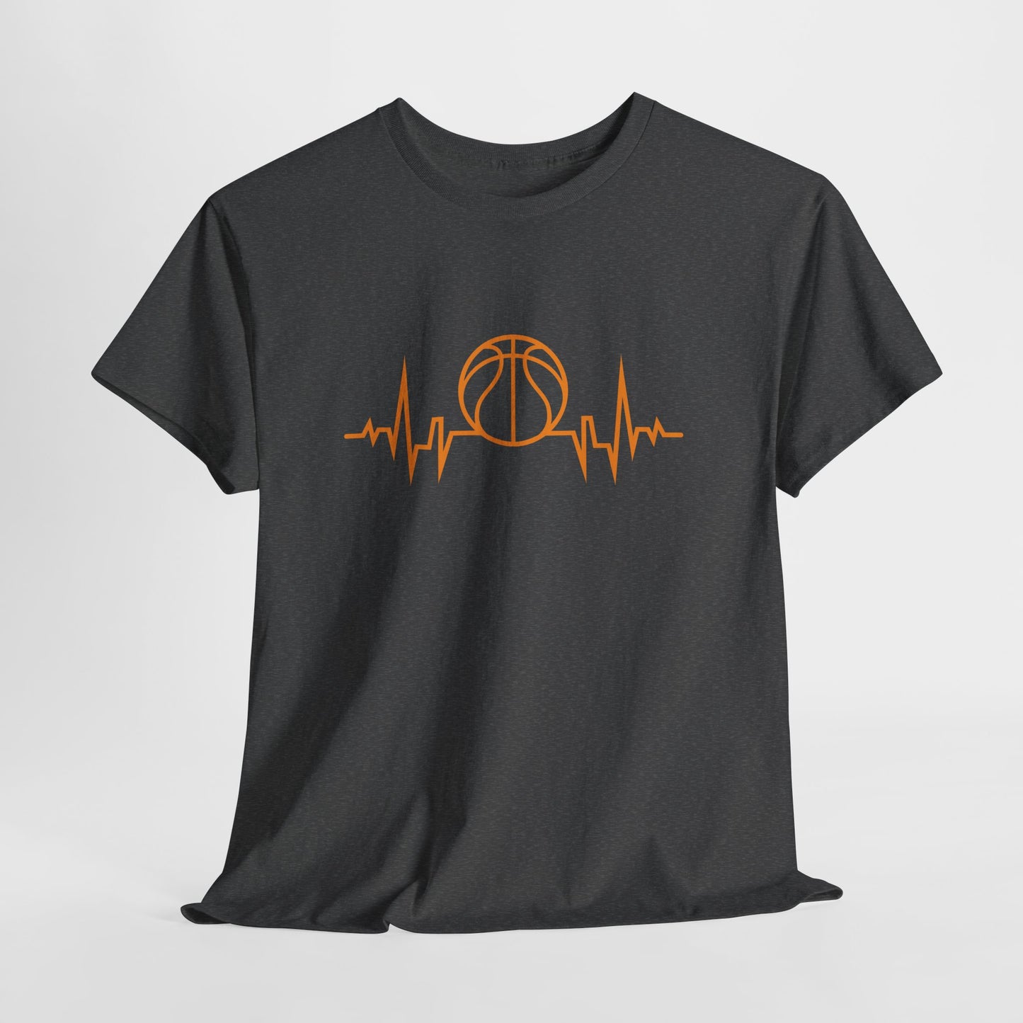 Basketball Heartbeat Tee — Basketball Pulse Graphic T-Shirt