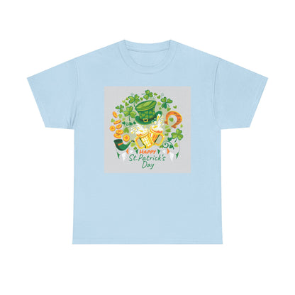 Unisex St. Patrick's Day Tee — 'Happy St. Patrick's Day' Shamrock & Leprechaun Hat Graphic (Limited Edition)