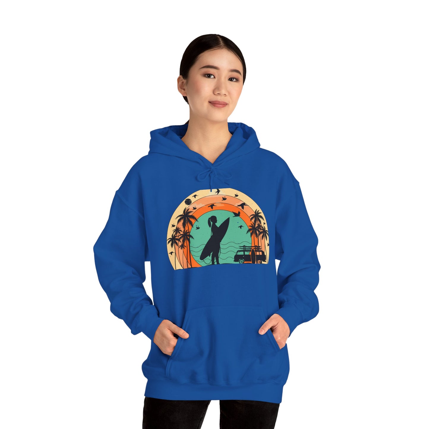 Vintage Retro Surfer Women's Hoodie