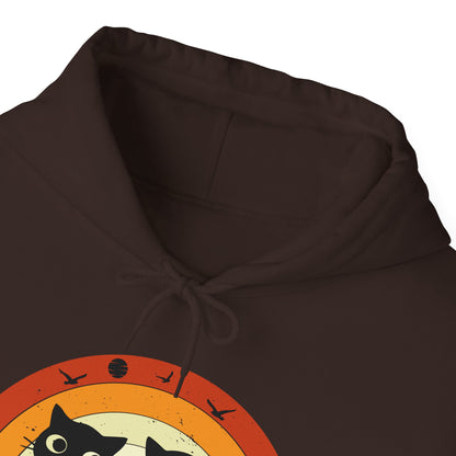 Retro Cat Rainbow Hoodie - Women's Hoodies