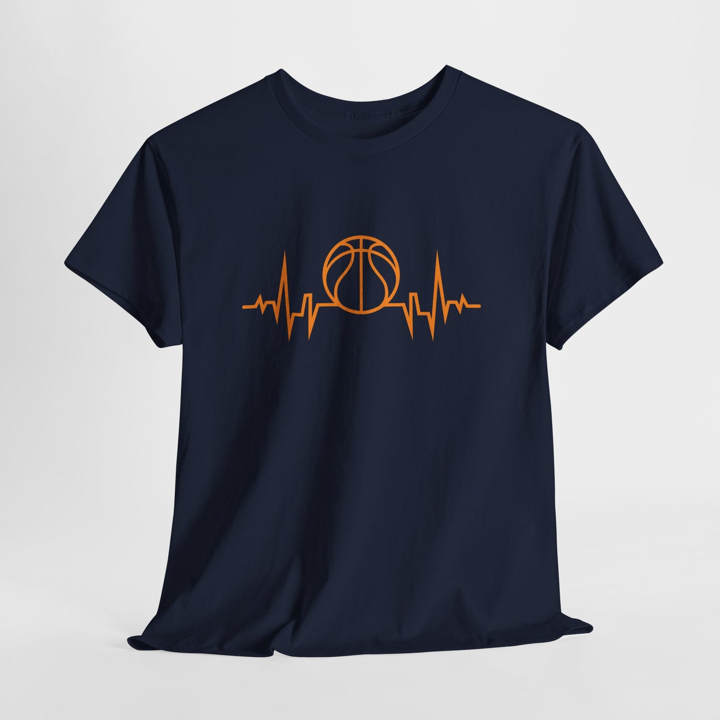 Basketball Heartbeat Tee — Basketball Pulse Graphic T-Shirt