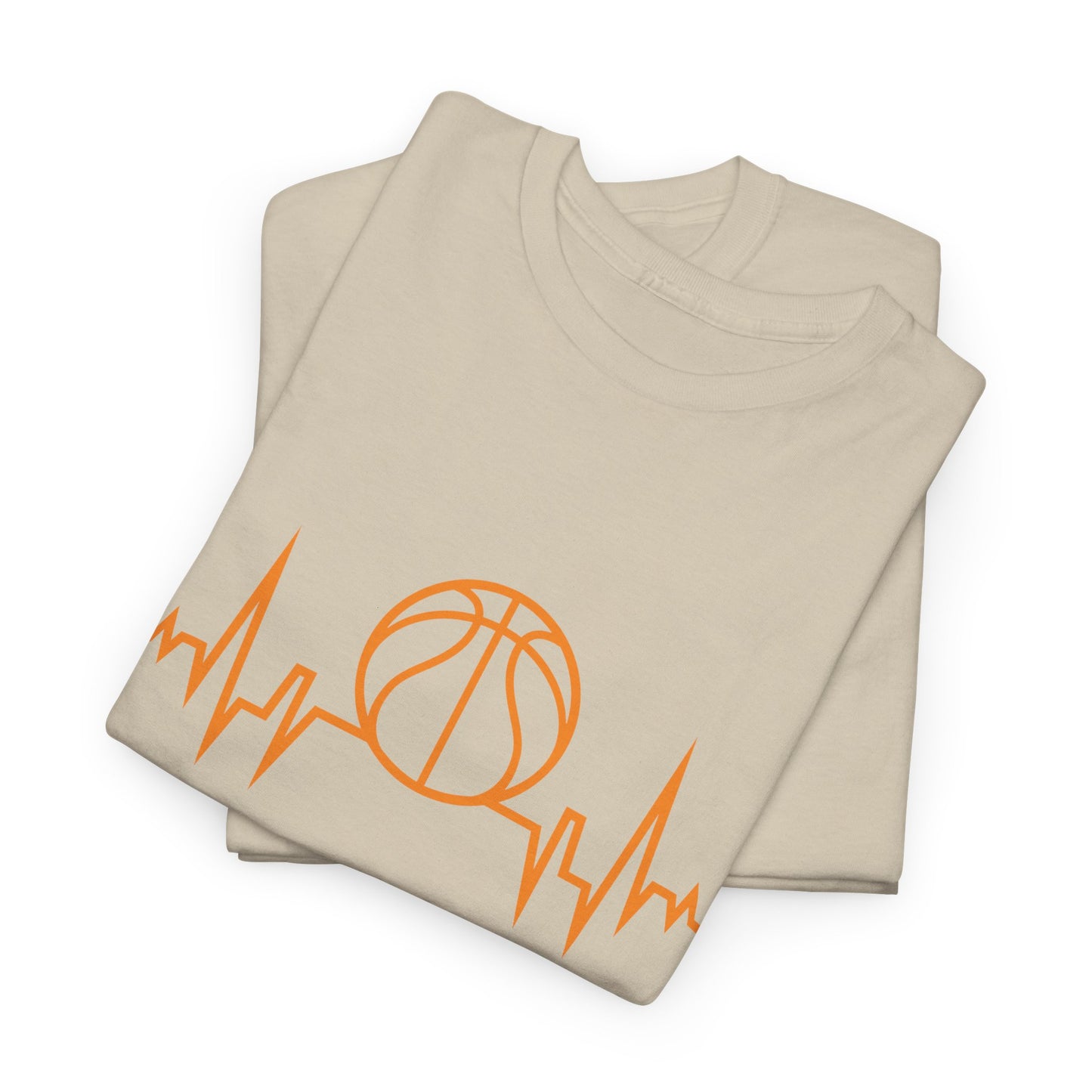 Basketball Heartbeat Tee — Basketball Pulse Graphic T-Shirt