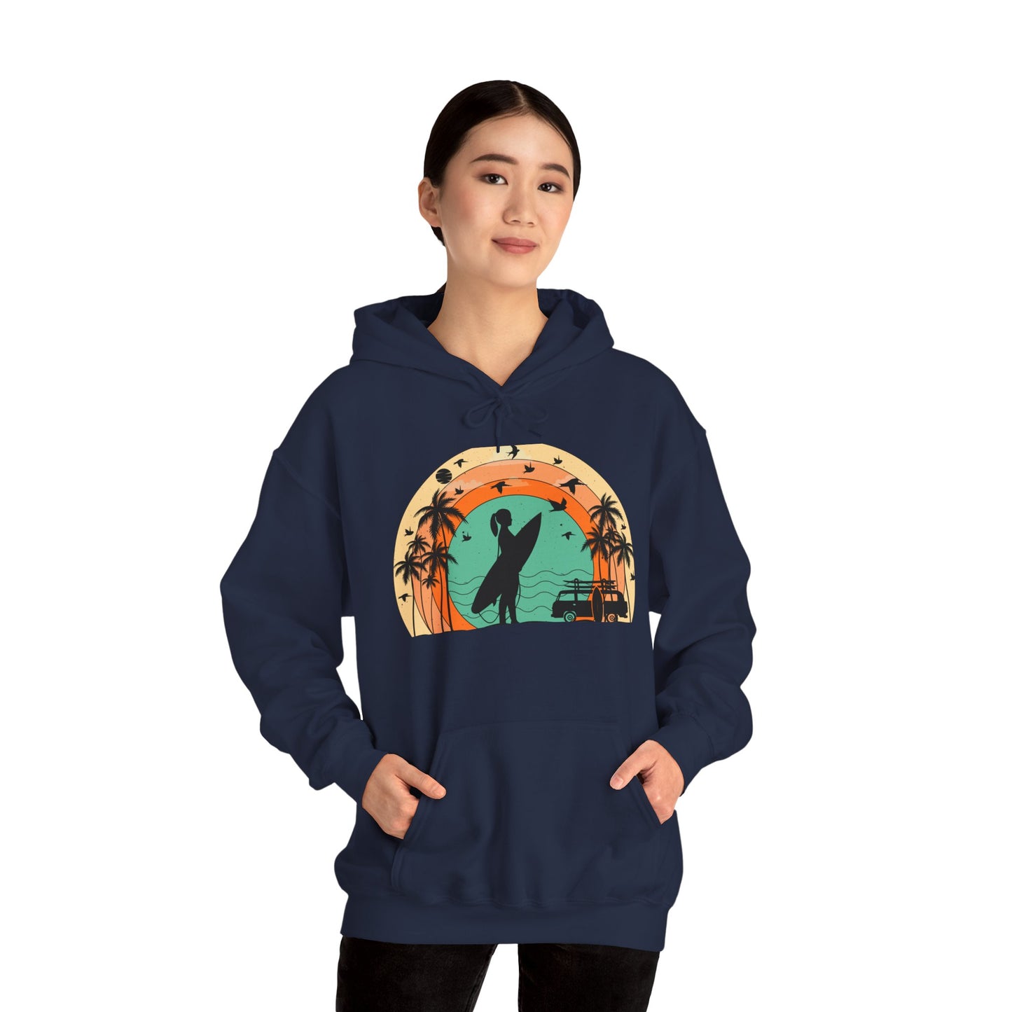 Vintage Retro Surfer Women's Hoodie