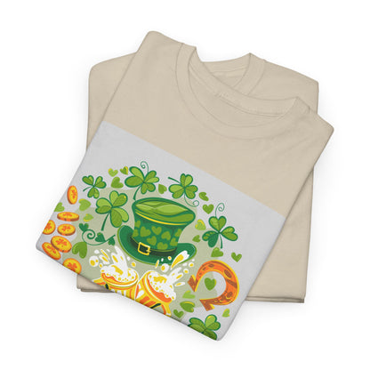 Unisex St. Patrick's Day Tee — 'Happy St. Patrick's Day' Shamrock & Leprechaun Hat Graphic (Limited Edition)