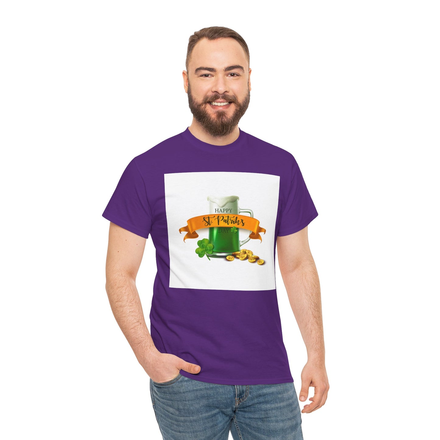 Unisex St. Patrick's Day Tee — 'Happy St. Patrick's' Beer Mug & Gold Coins Design (Limited Edition)
